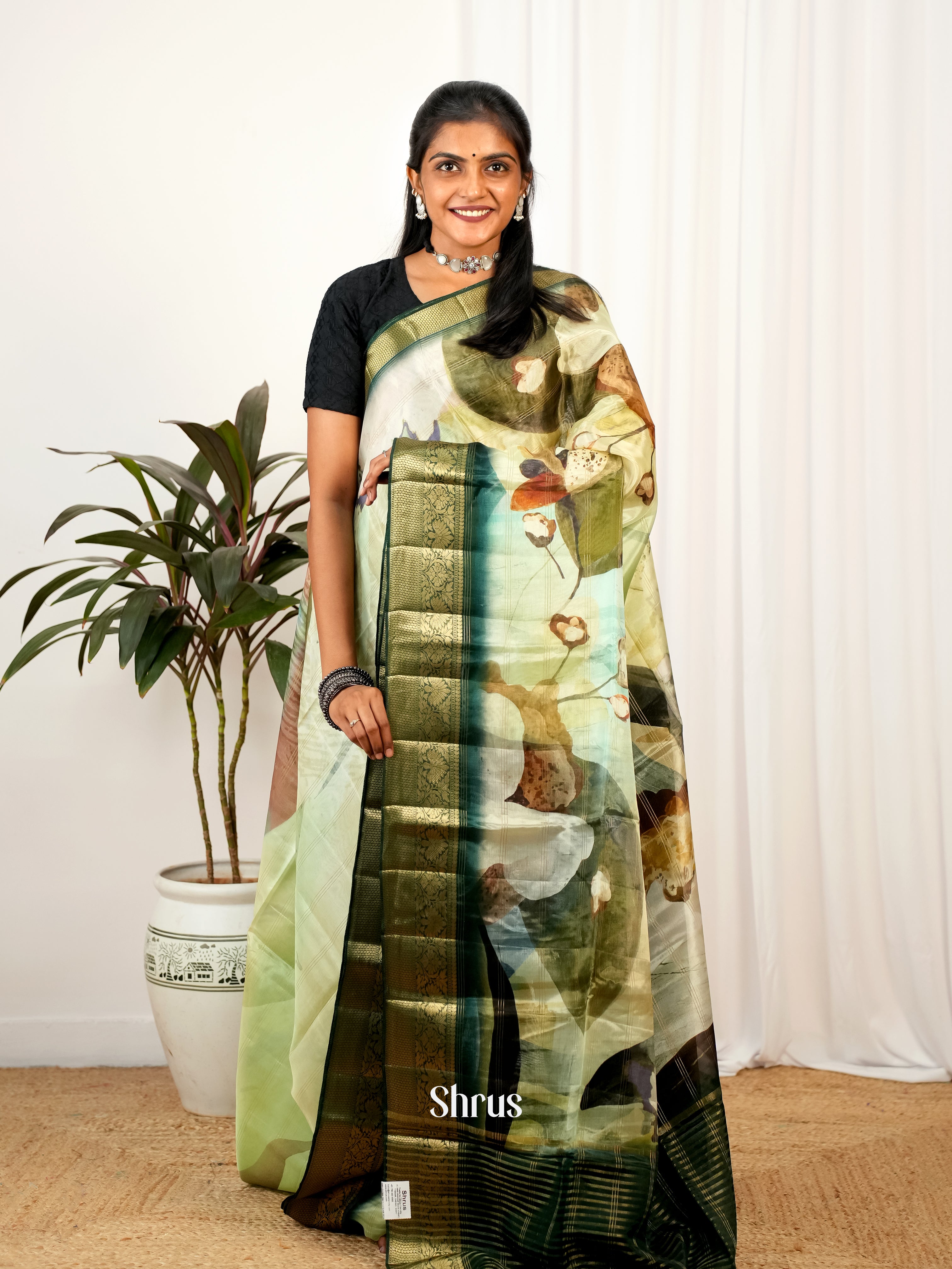 CIS26282 - Printed chanderi Saree