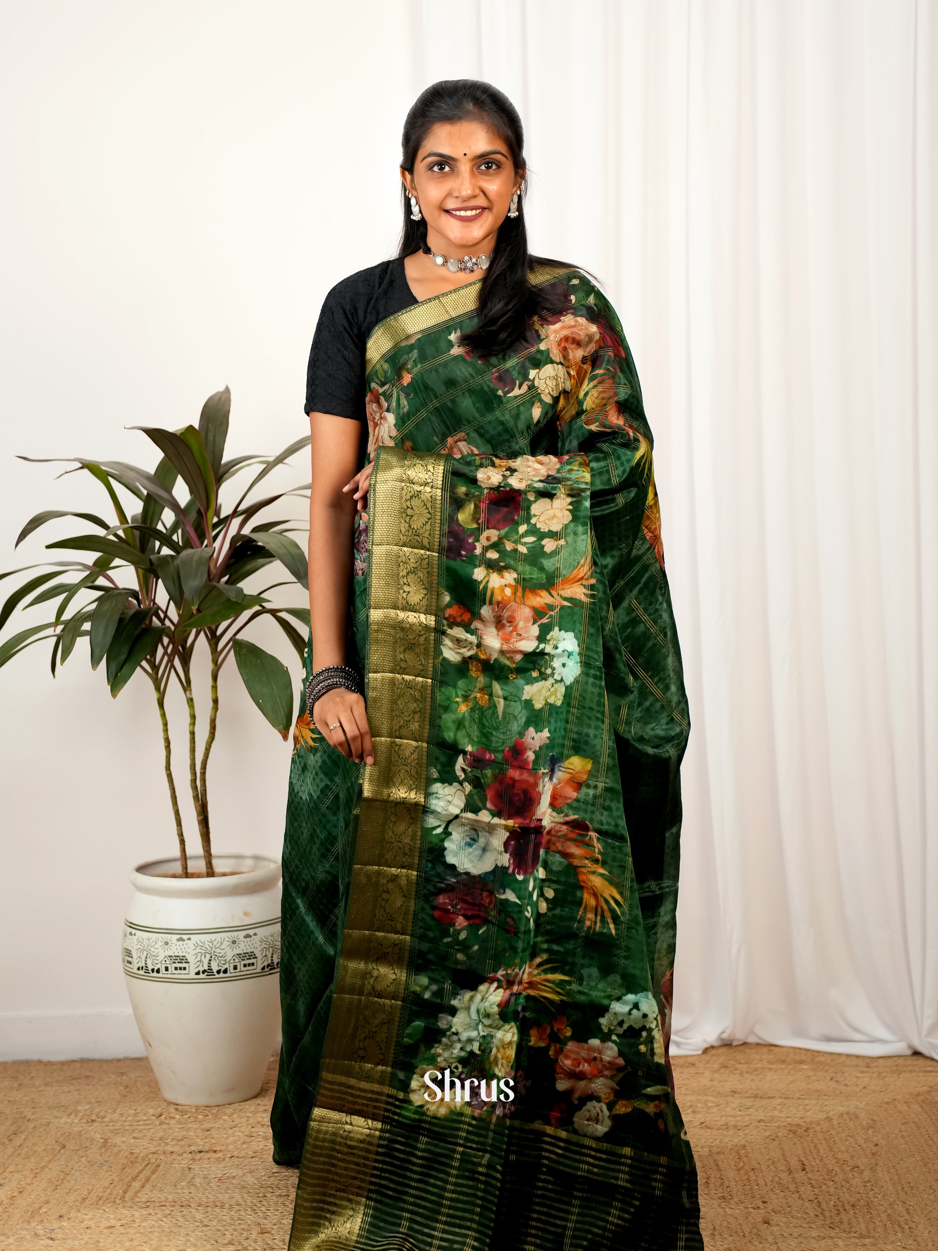 CIS26283 - Printed chanderi Saree