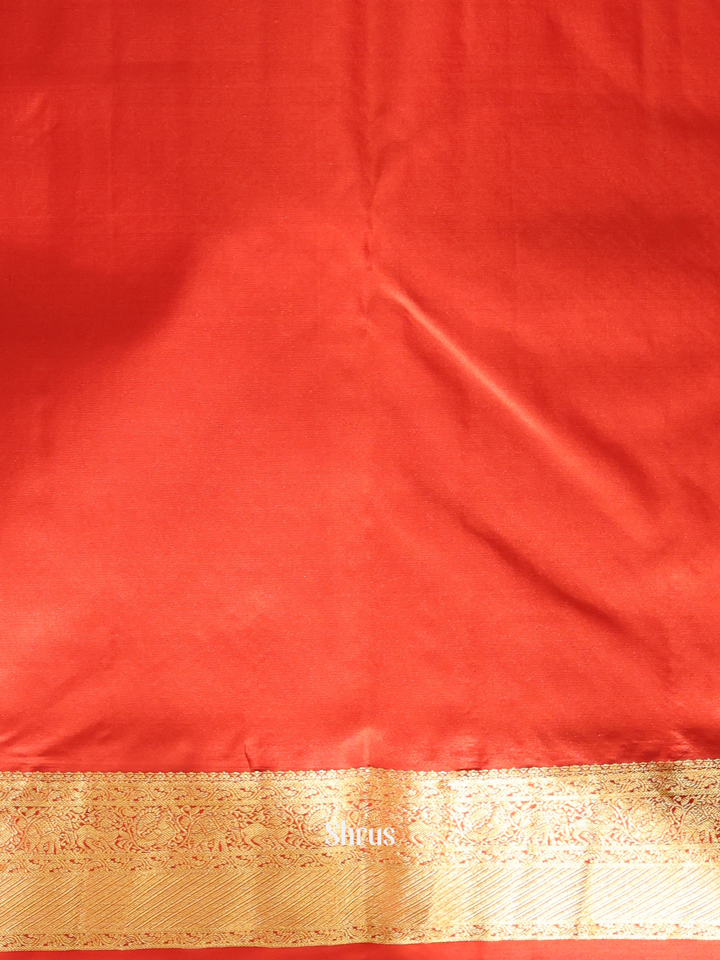 Dark Purple & Red  - Kanchipuram silk Saree