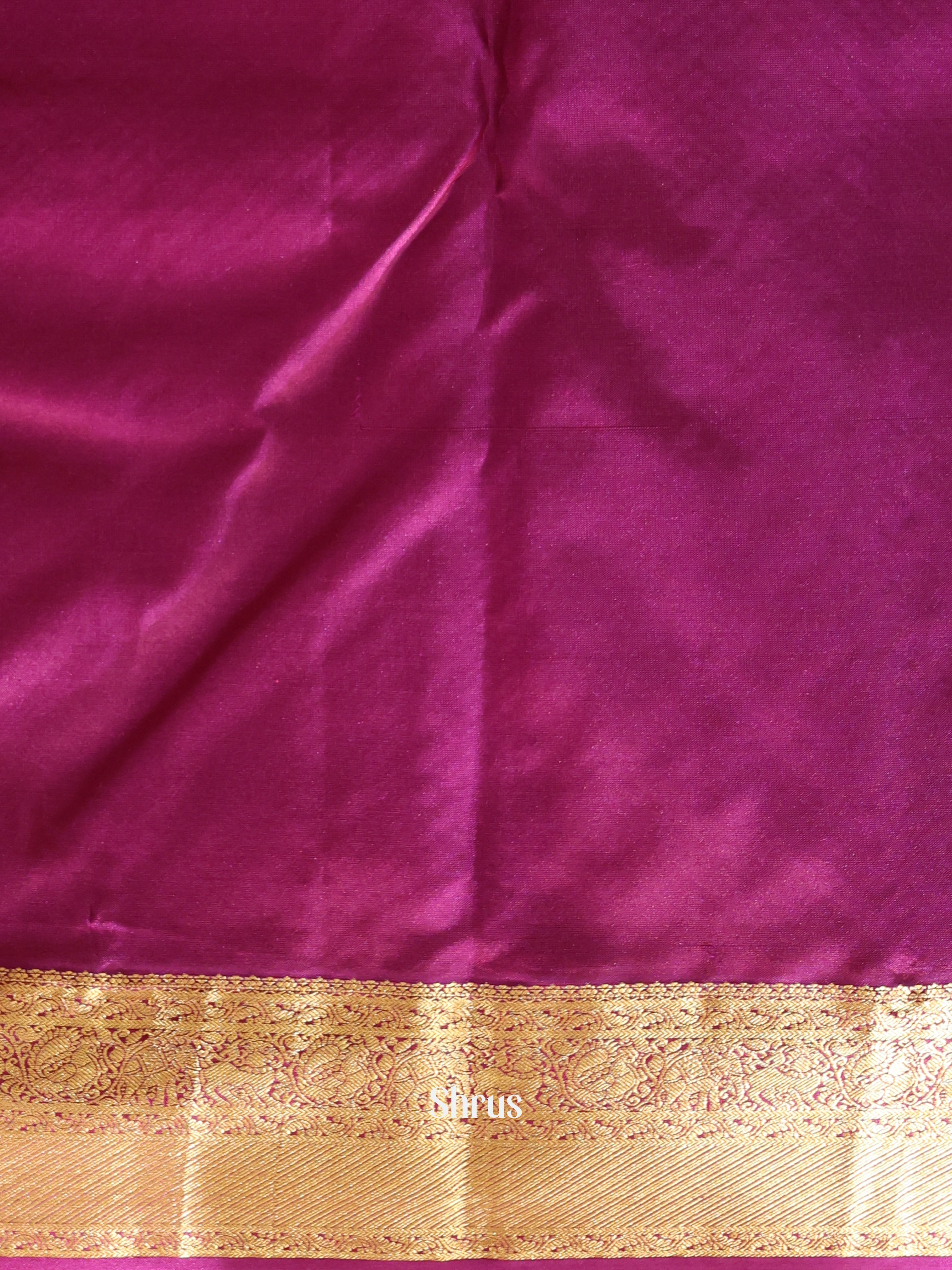 Peachish Pink & Purple - Kanchipuram silk Saree