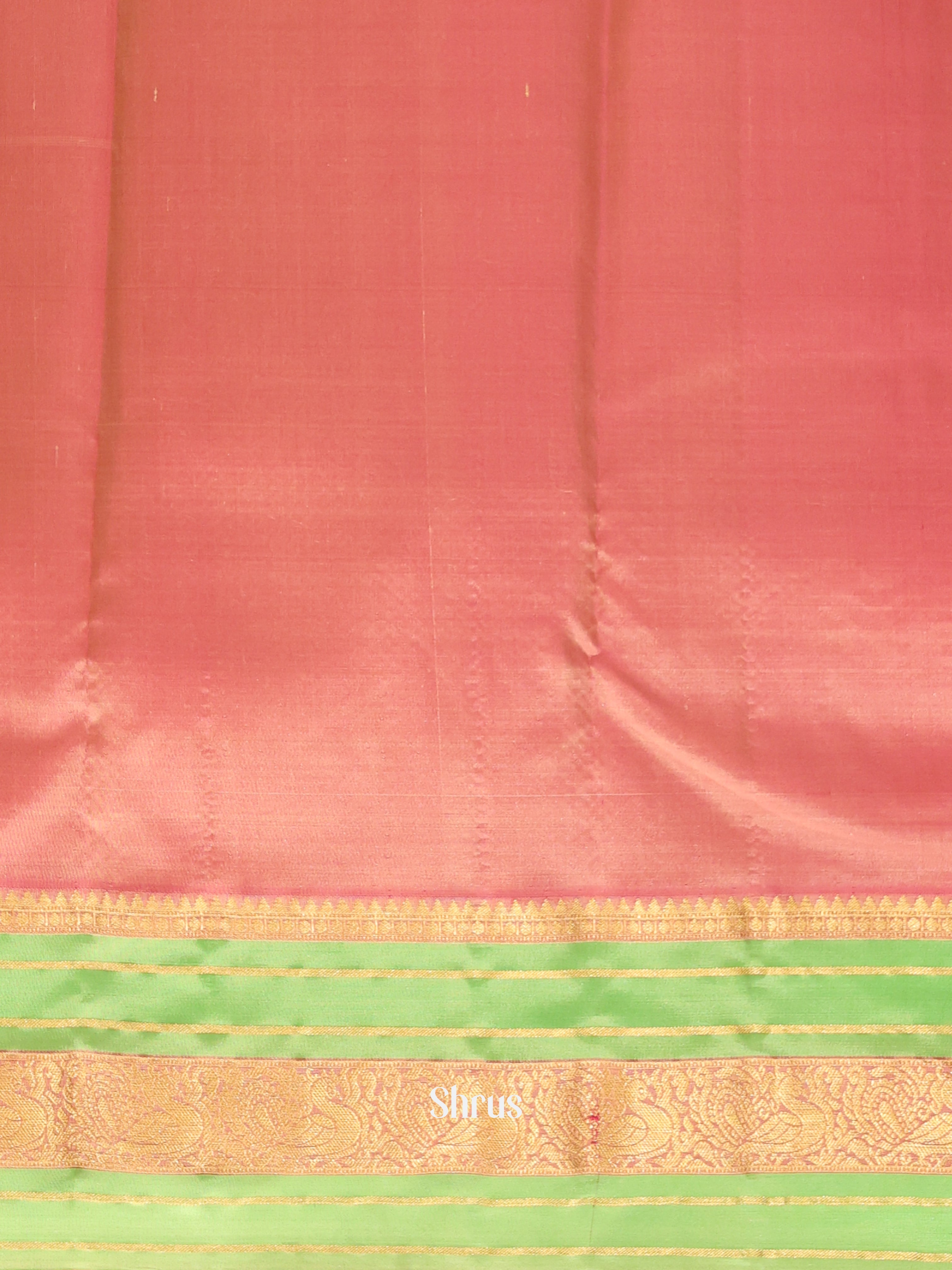 Lemon Yellow & Brown- Kanchipuram silk Saree