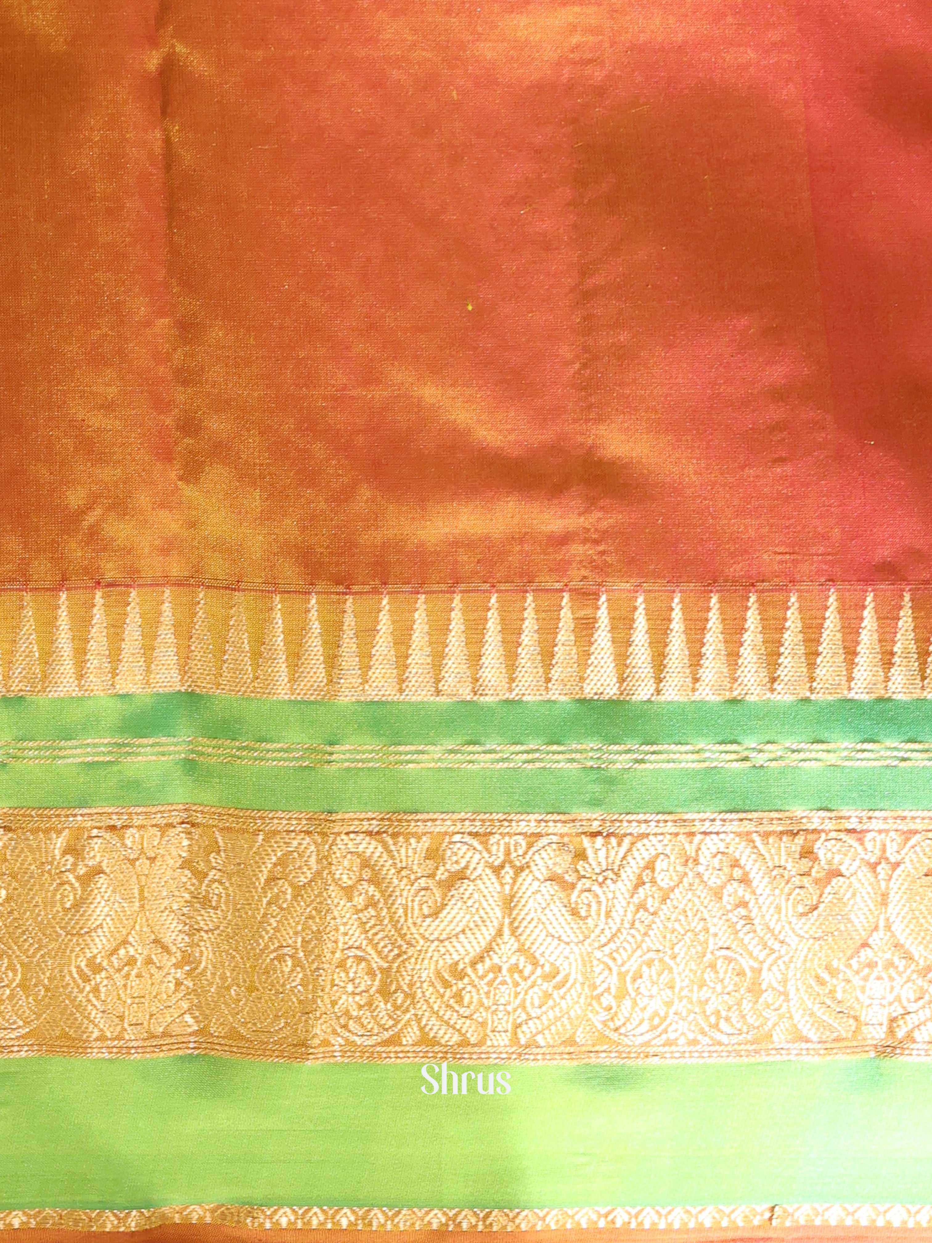 Green & Brown - Kanchipuram silk Saree