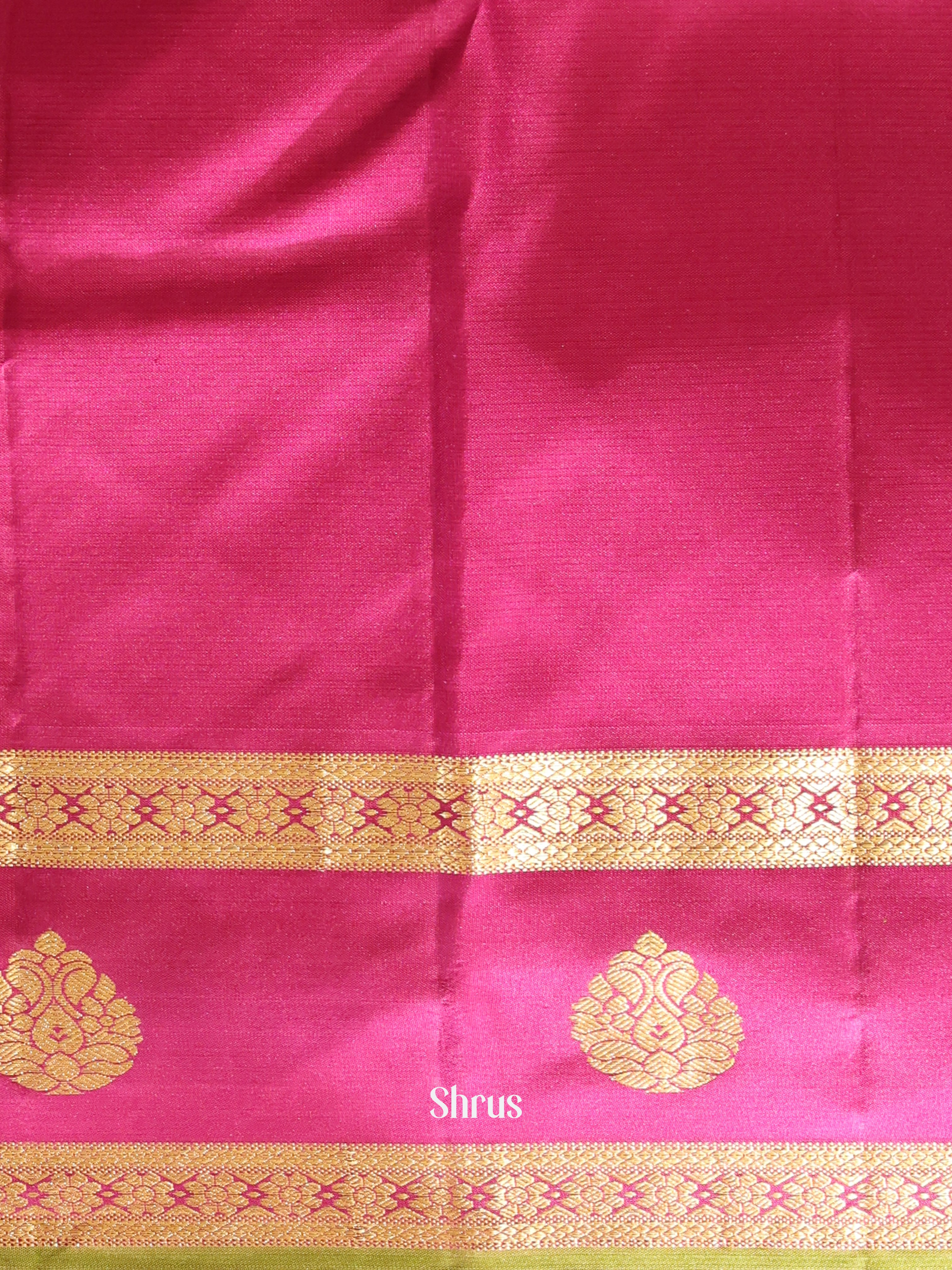 Double Shaded Mustard & Purple - Kanchipuram silk Saree