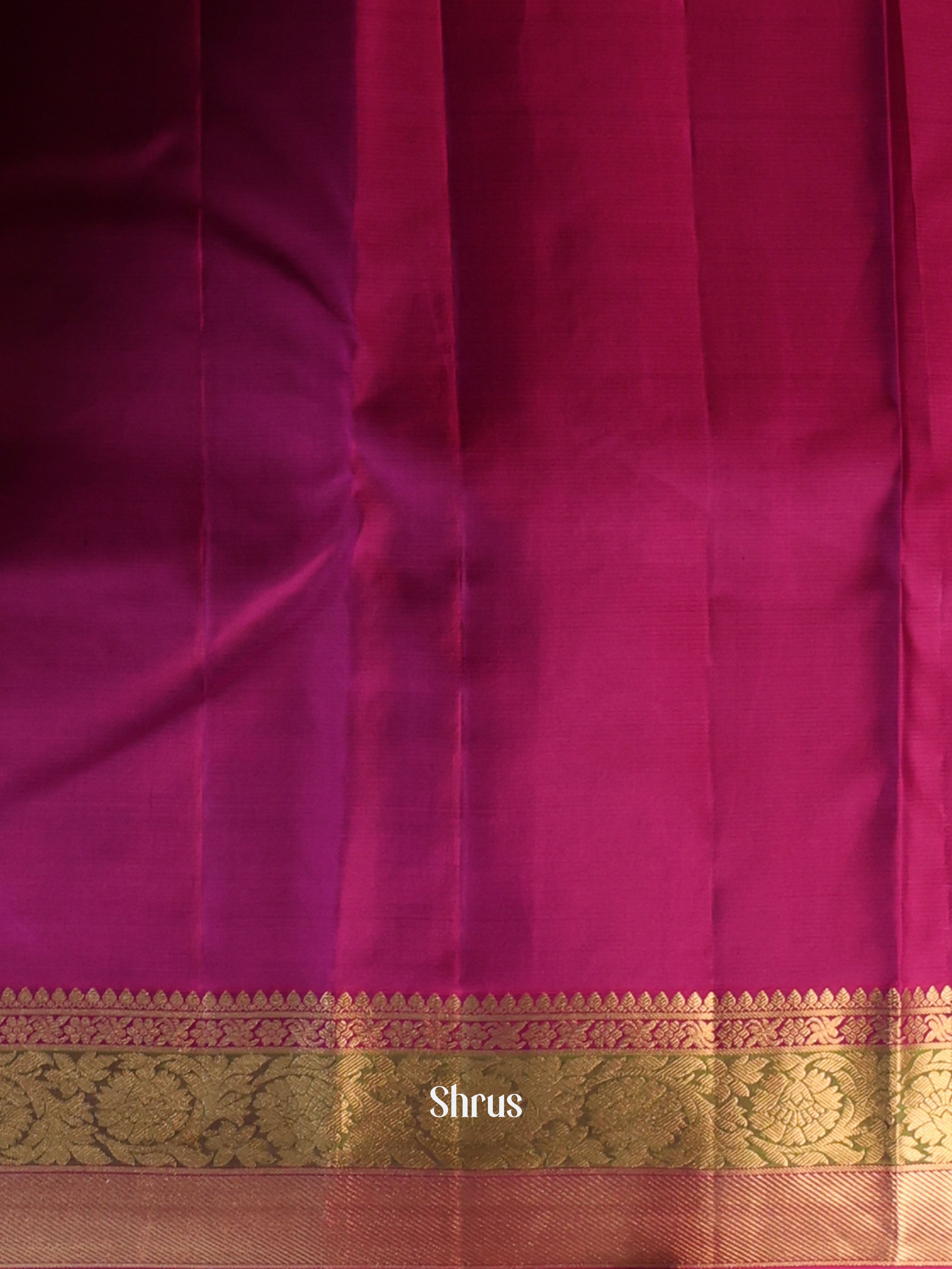 Brown & Purple - Kanchipuram silk Saree