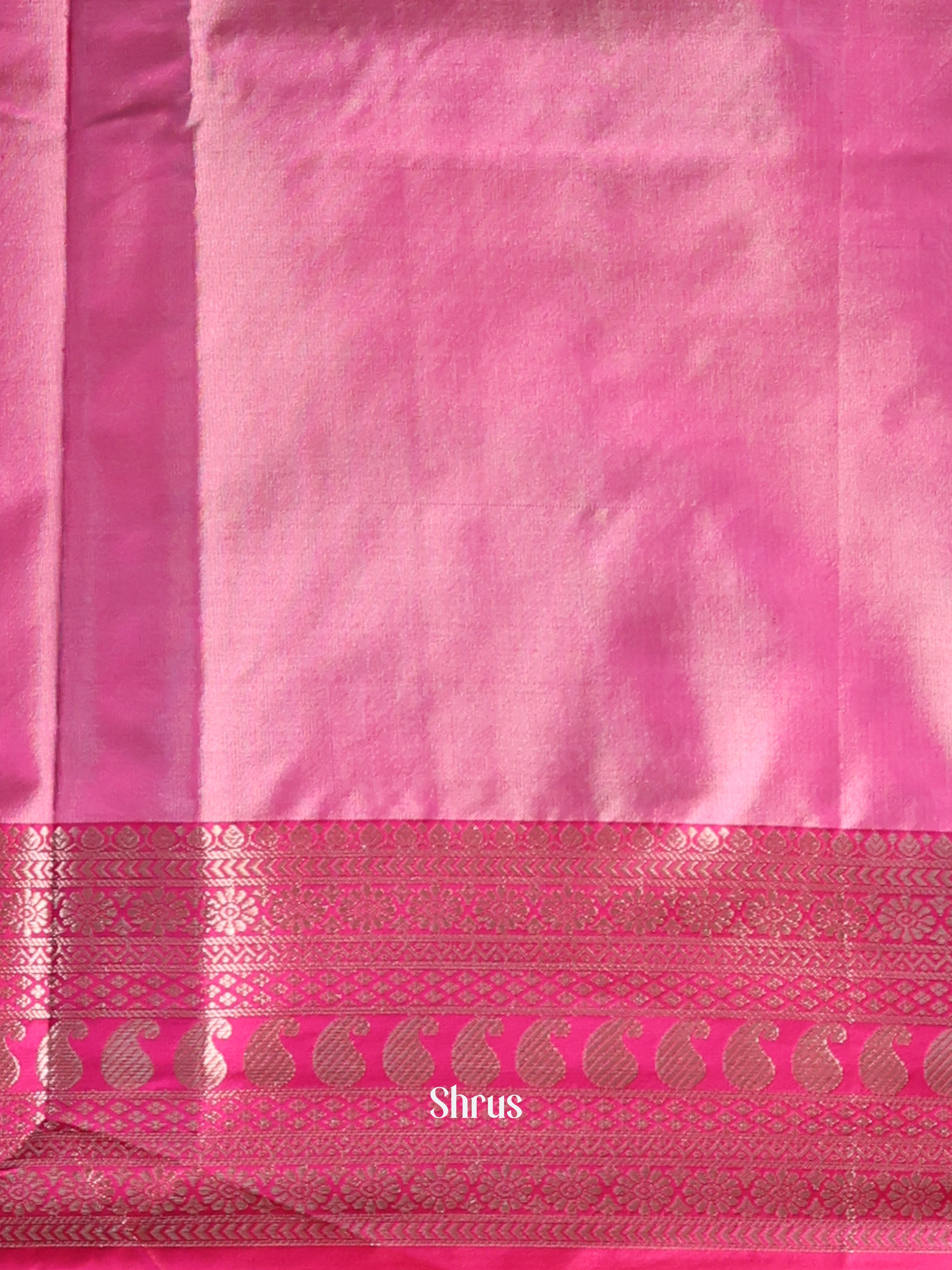 Blue & Pink- Semi Ikkat Saree