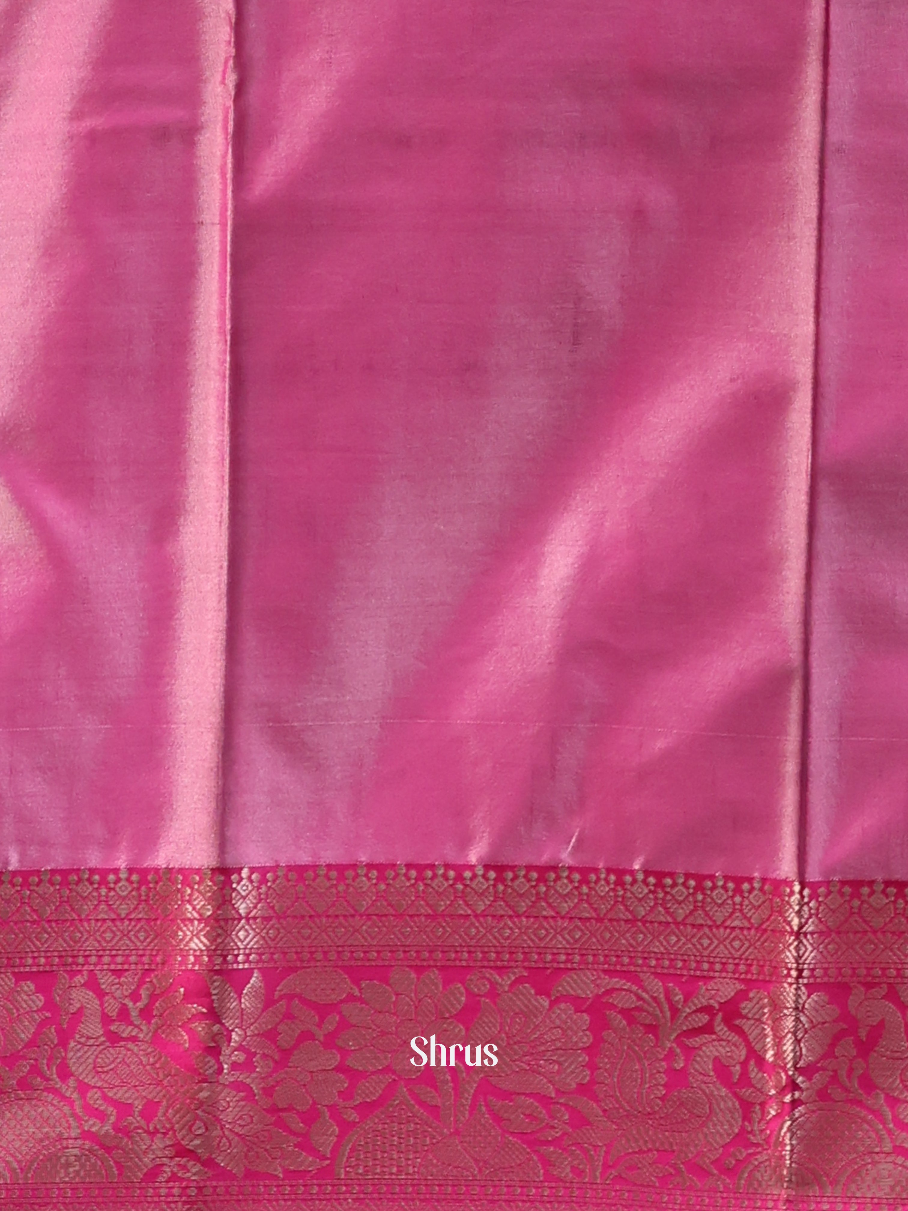 Grey & Pink- Semi Ikkat Saree