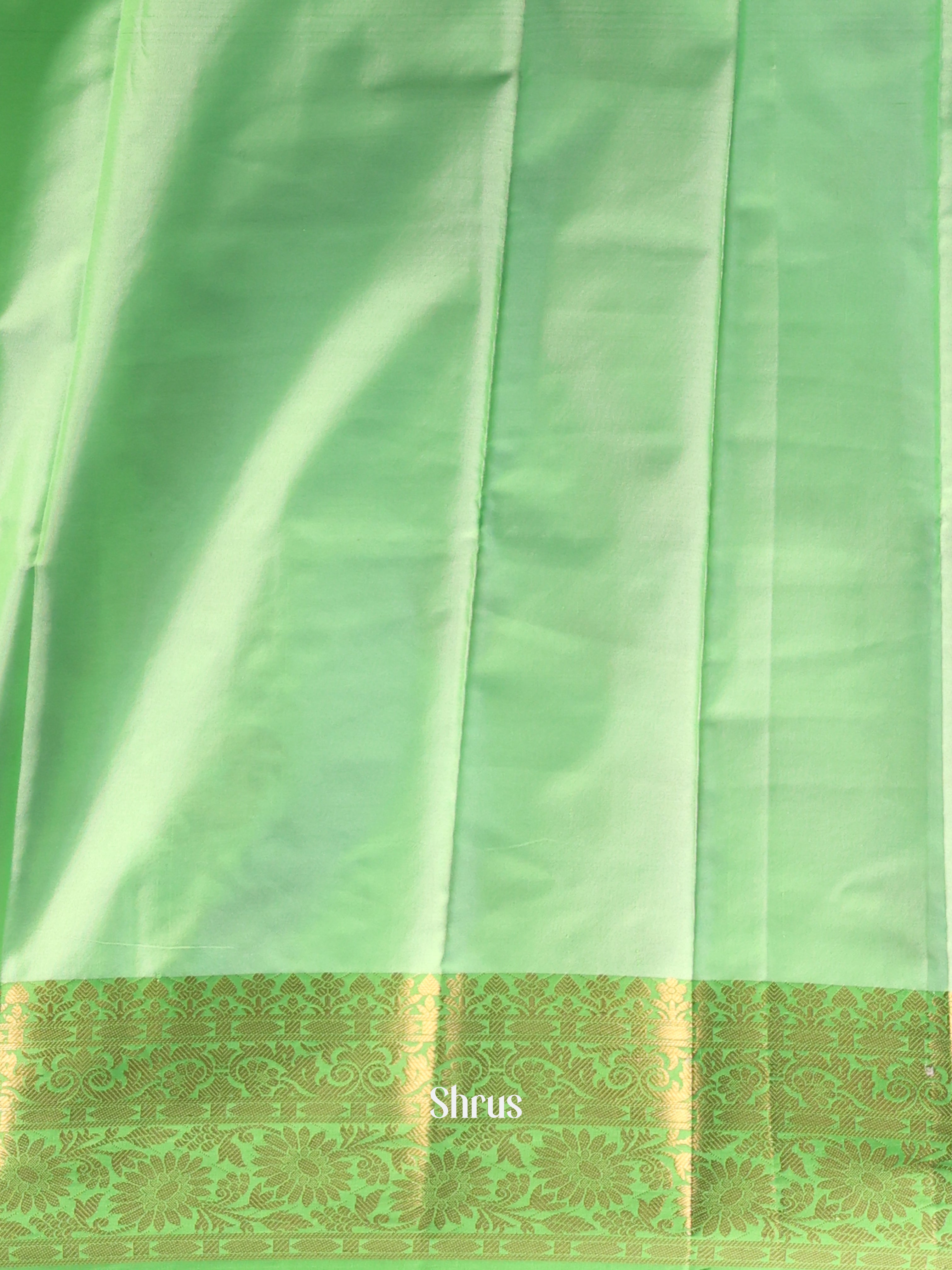 Grey & Green - Semi Ikkat Saree