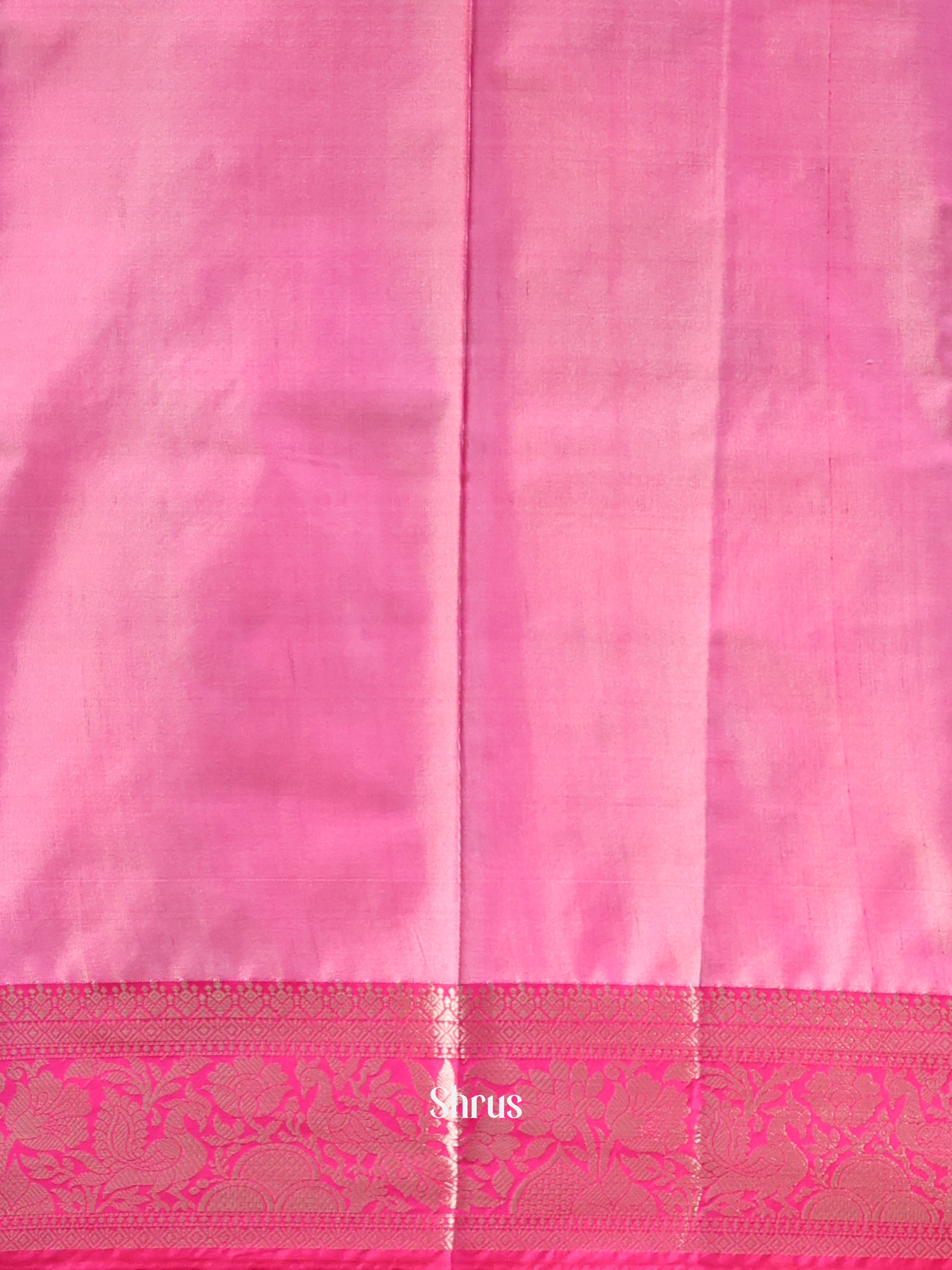 Blue & Pink- Semi Ikkat Saree