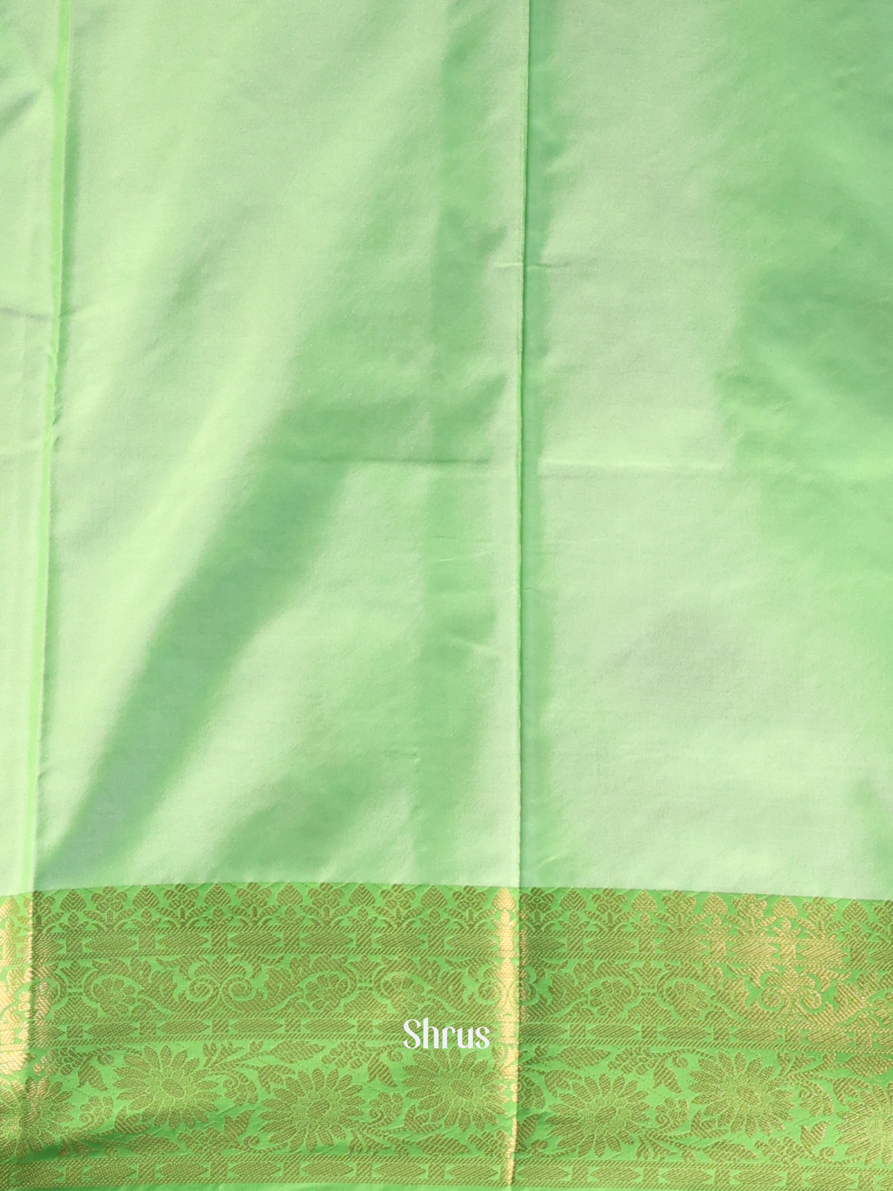 Grey  & Green- Semi Ikkat Saree