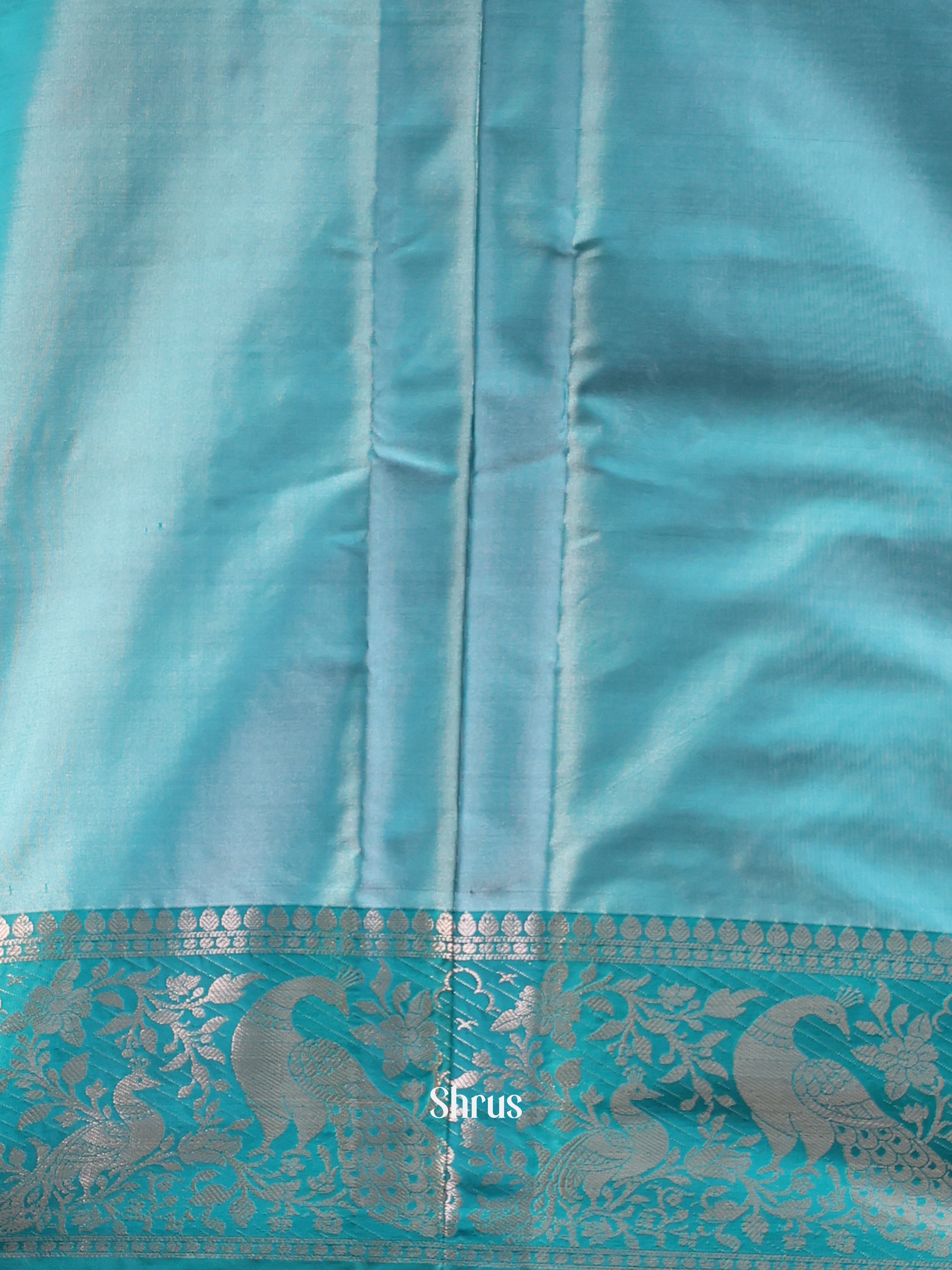 Blue  - Semi Ikkat Saree