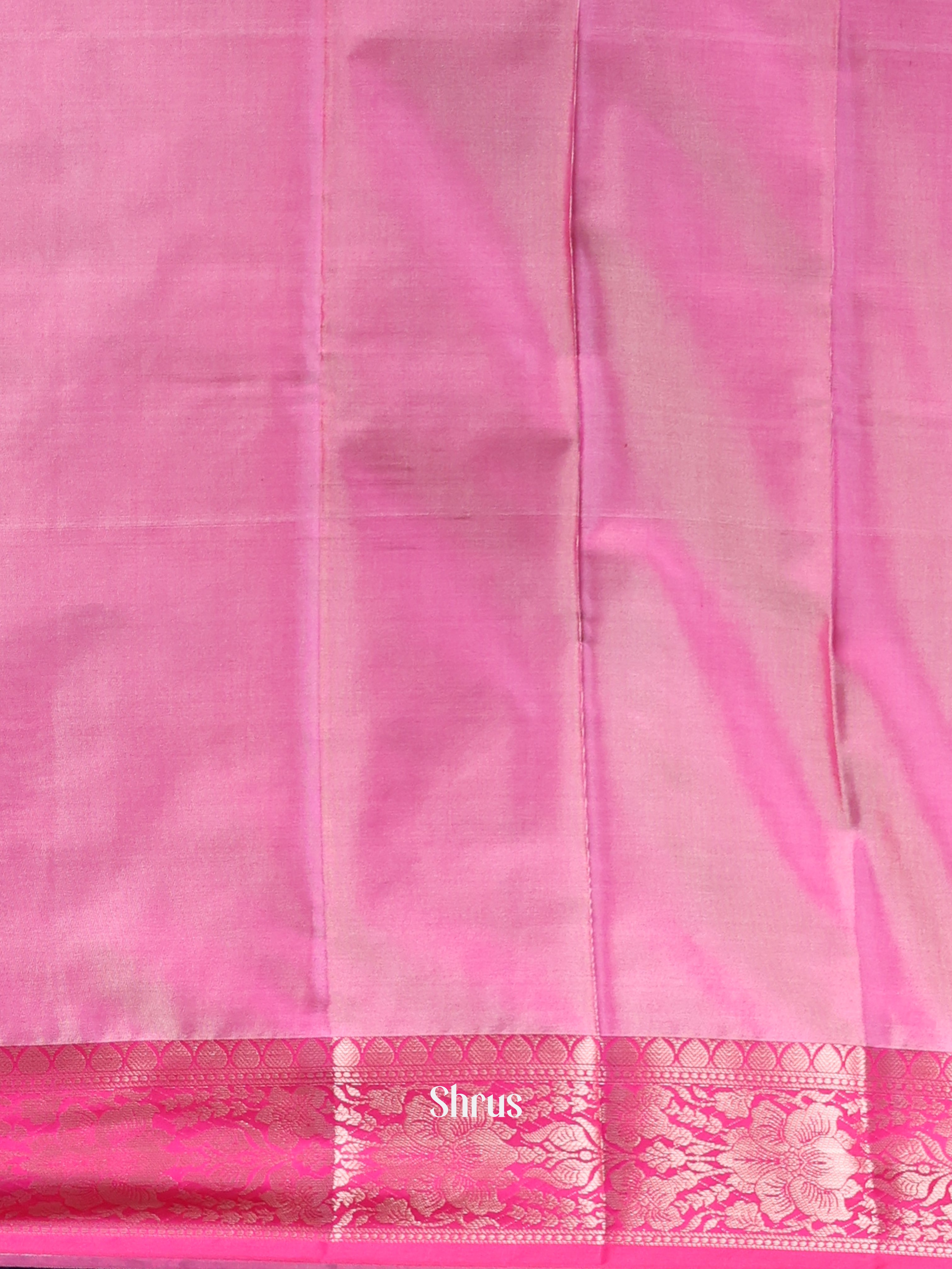 Grey & Pink - Semi Ikkat Saree