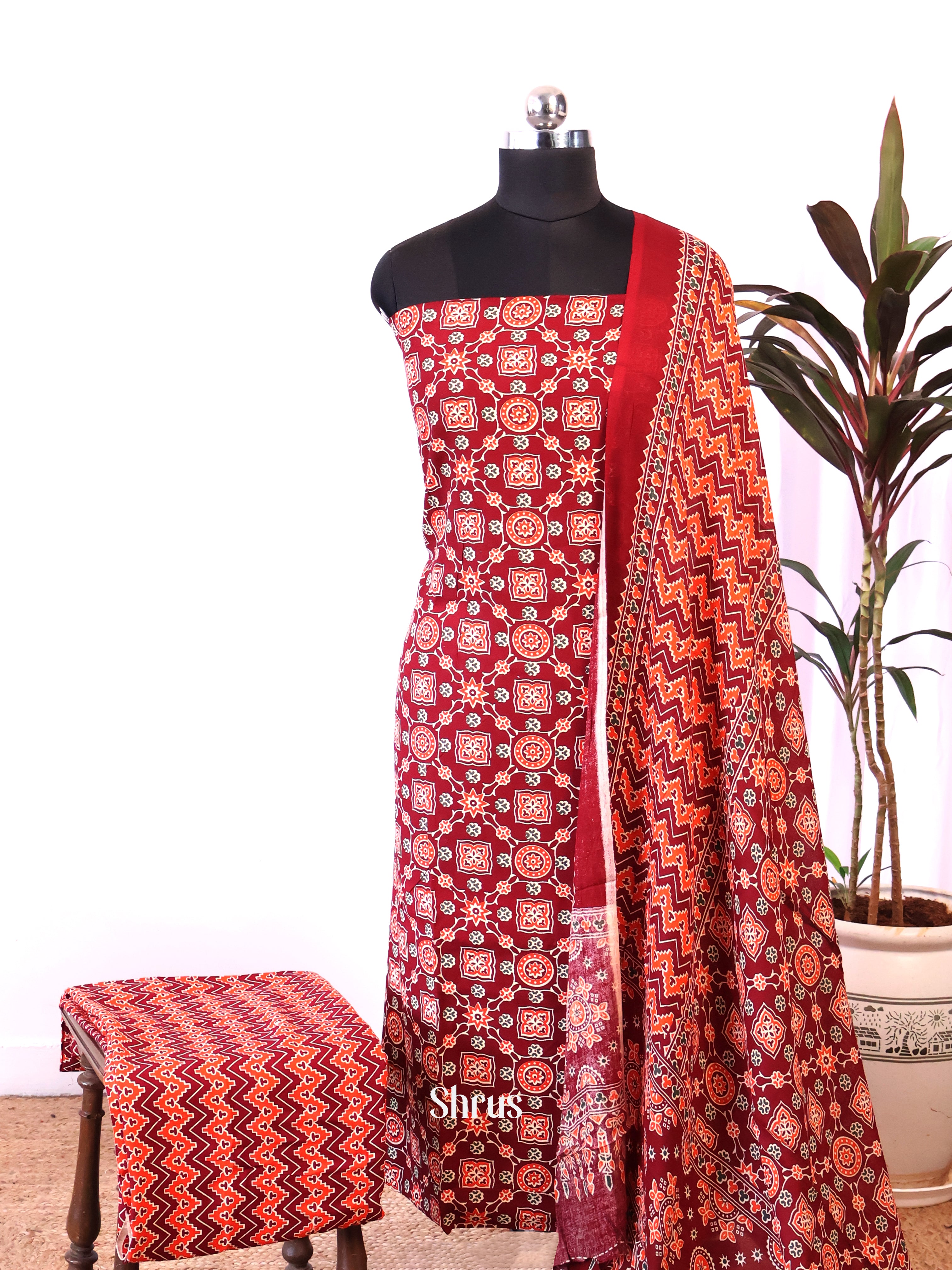 Red - Ajrakh Salwar