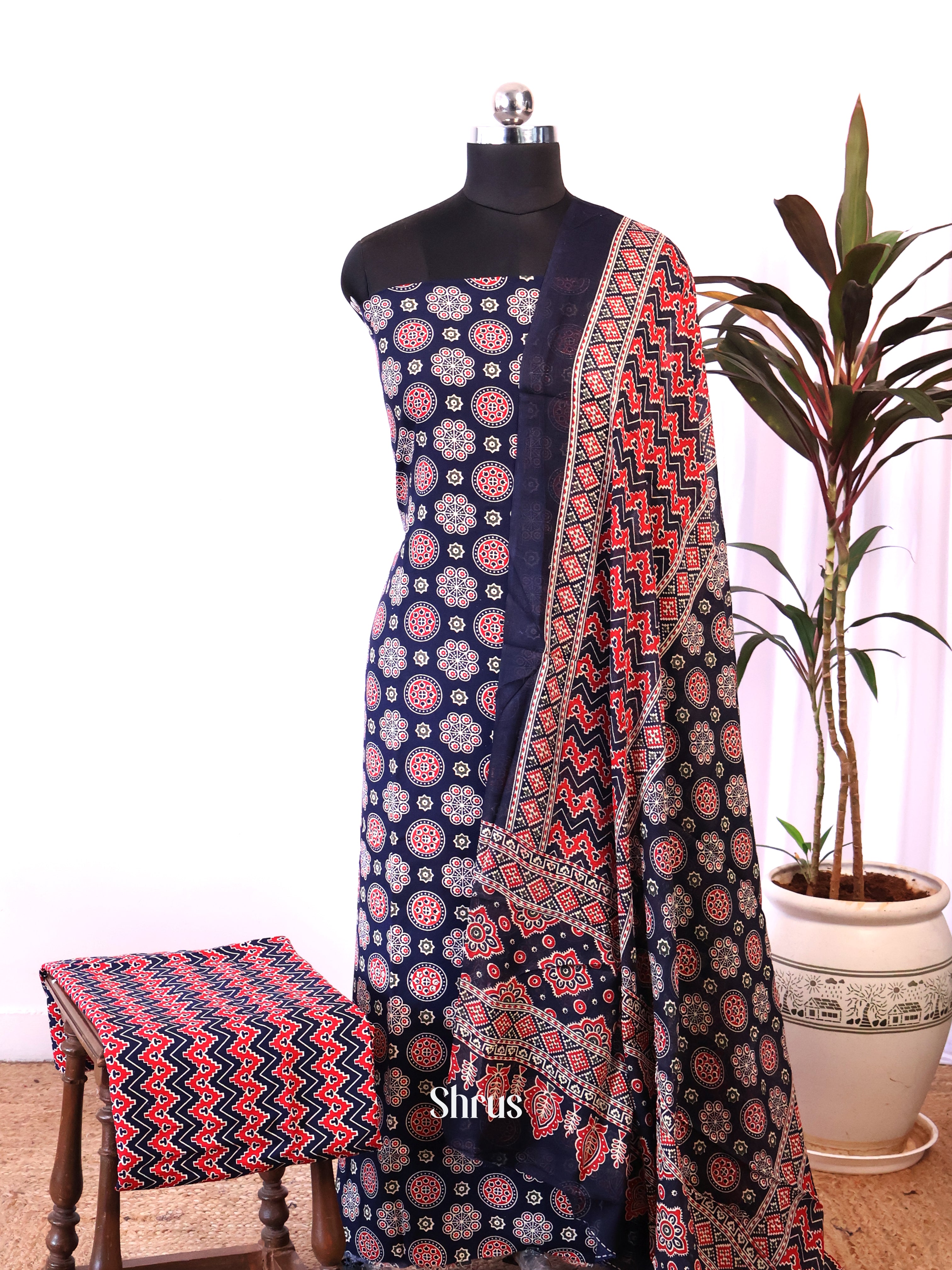 Blue - Ajrakh Salwar