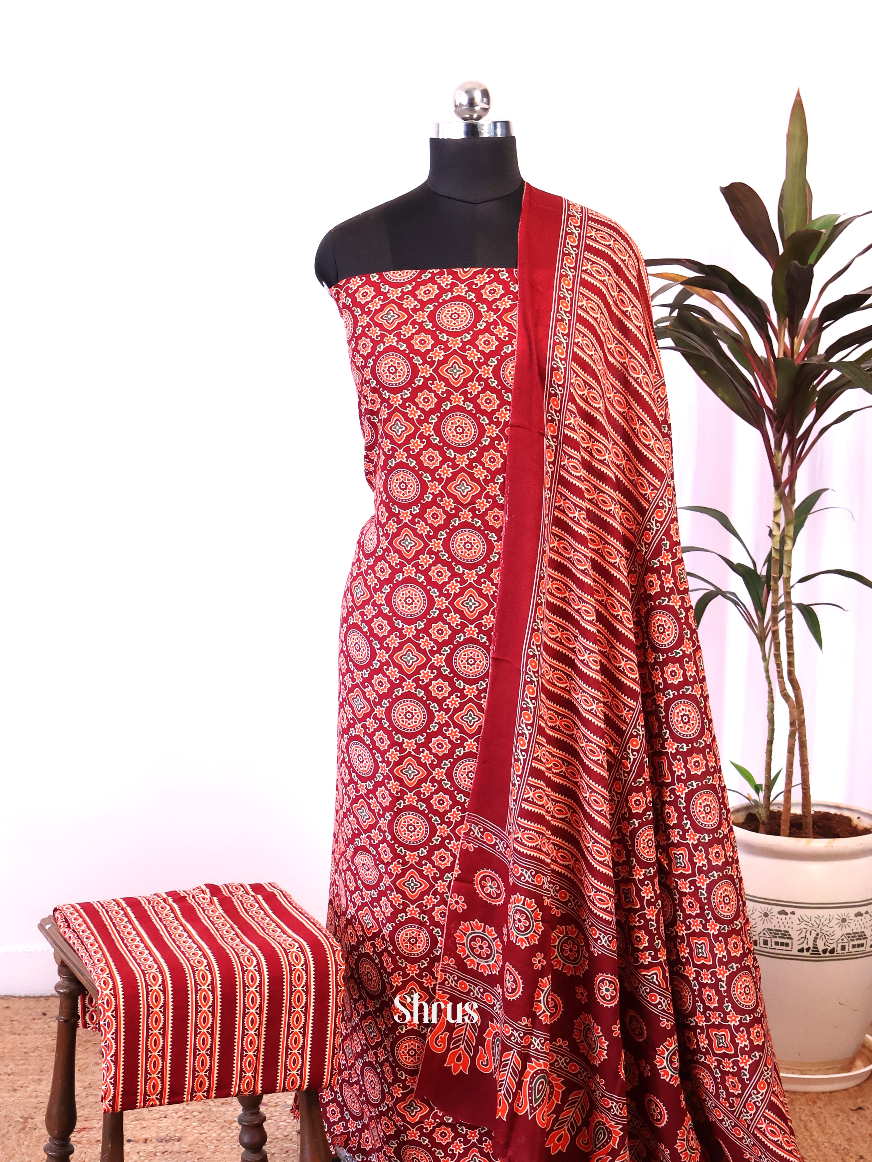 Red - Ajrakh Salwar