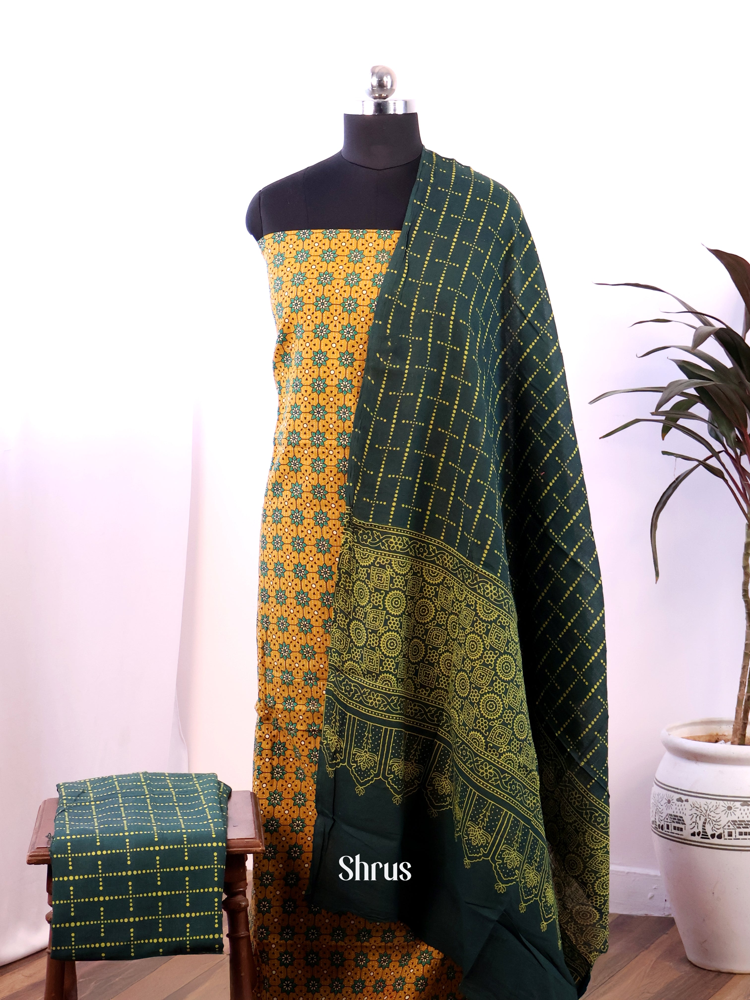 Mustard & Green - Ajrakh Salwar