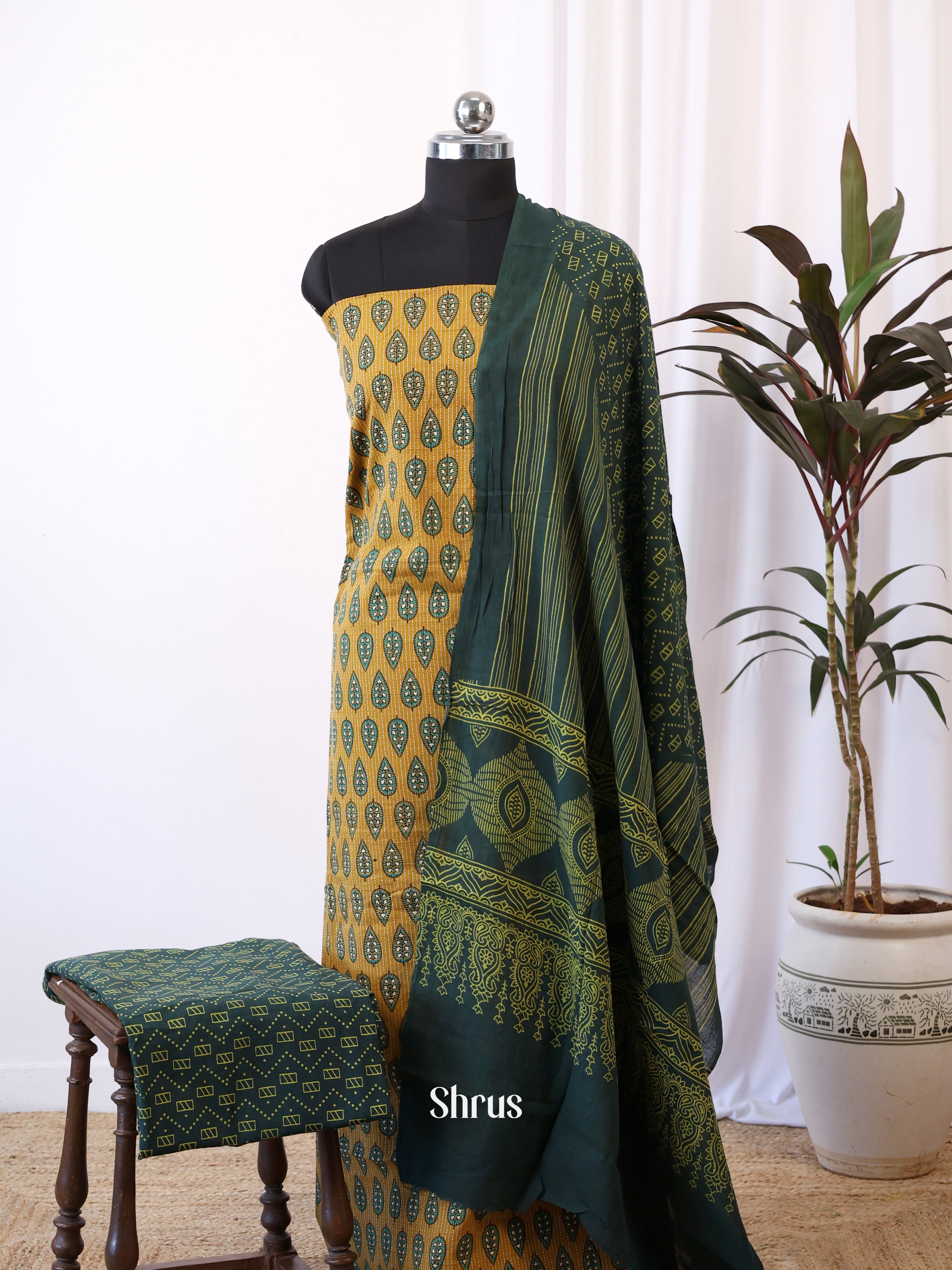 Mustard & Green - Ajrakh Salwar