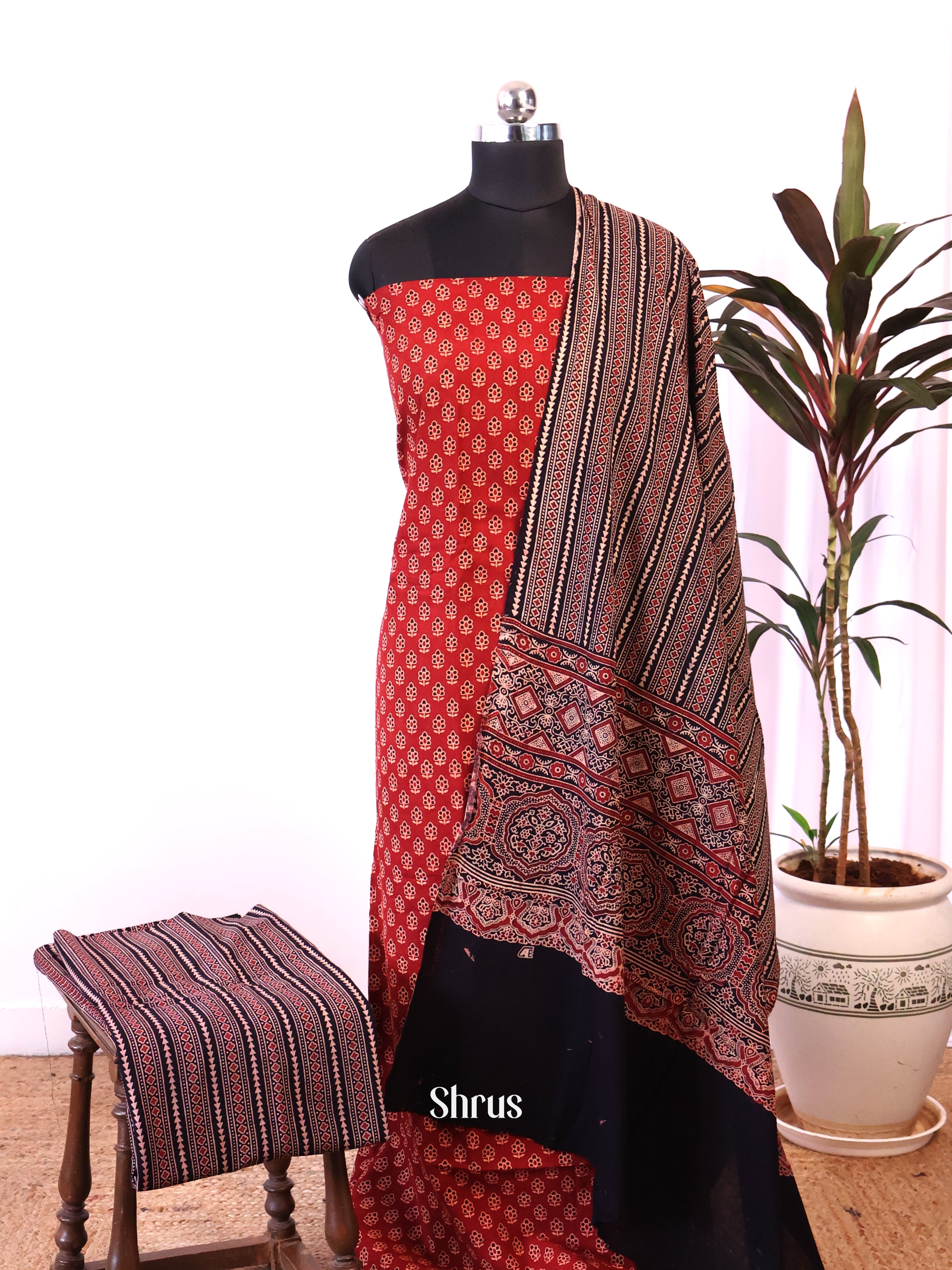 Red & Black - Ajrakh Salwar