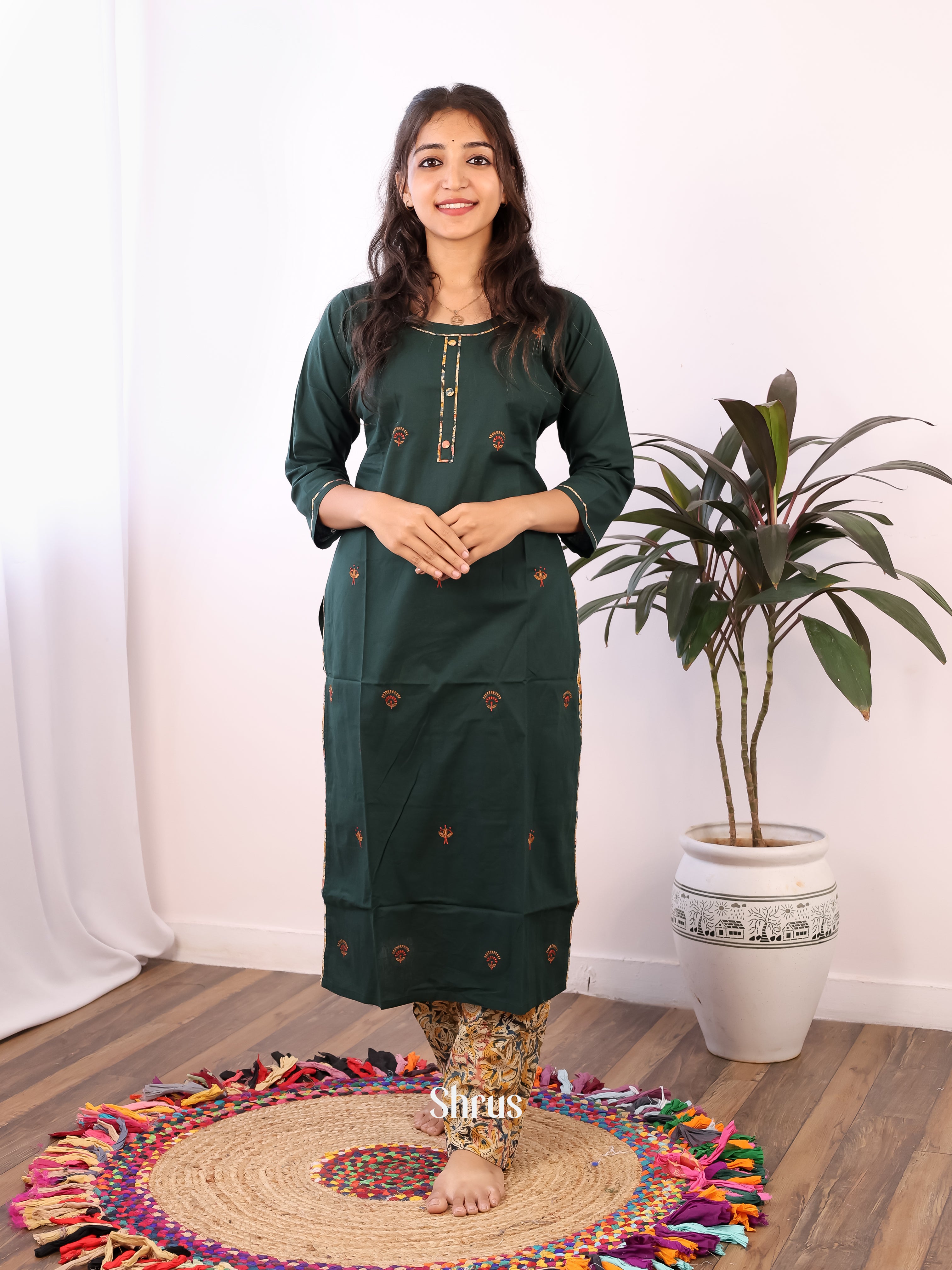 Green - 2pc Readymade Suits