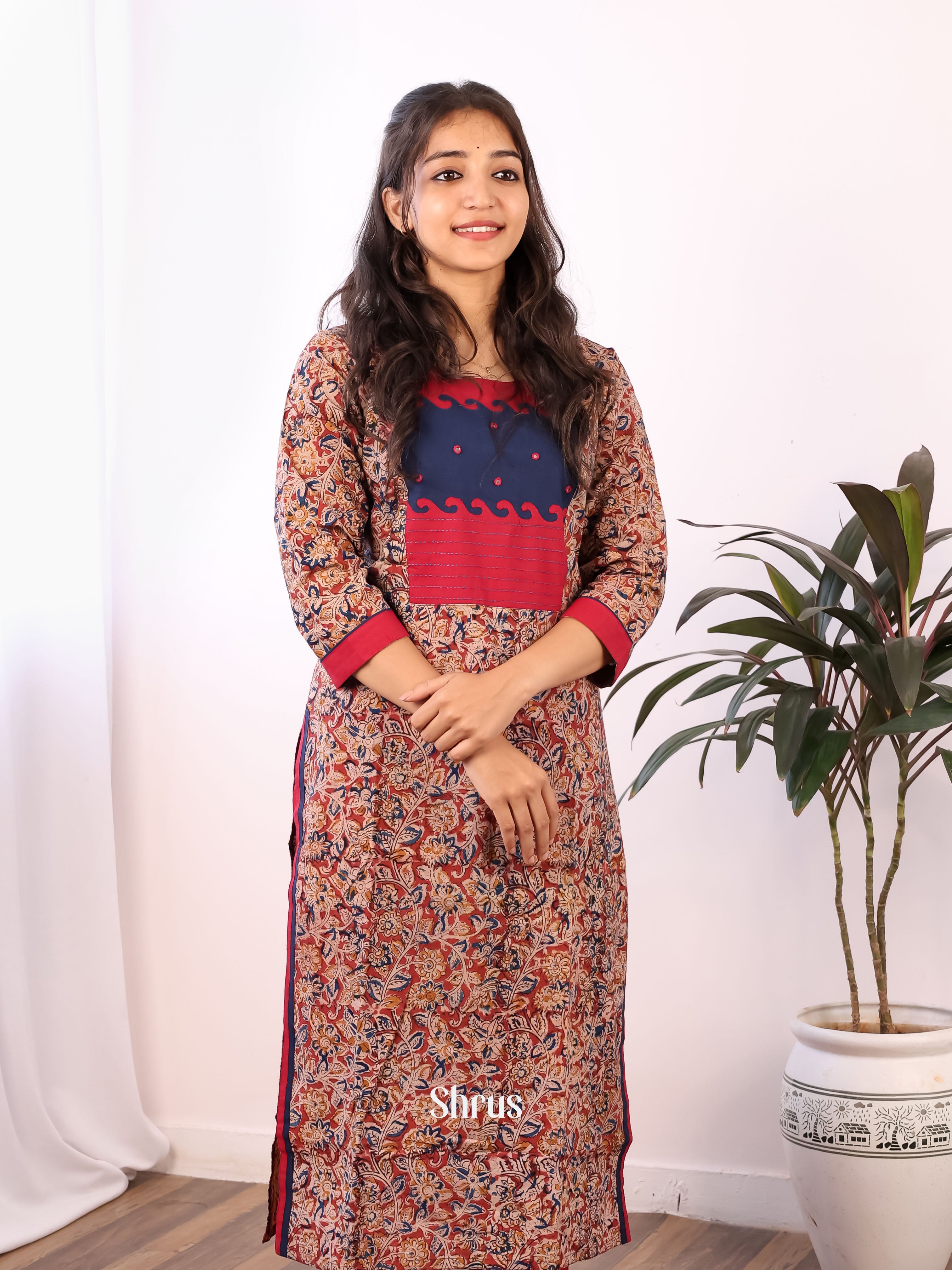 Maroon - 2pc Cotton Readymade Suits