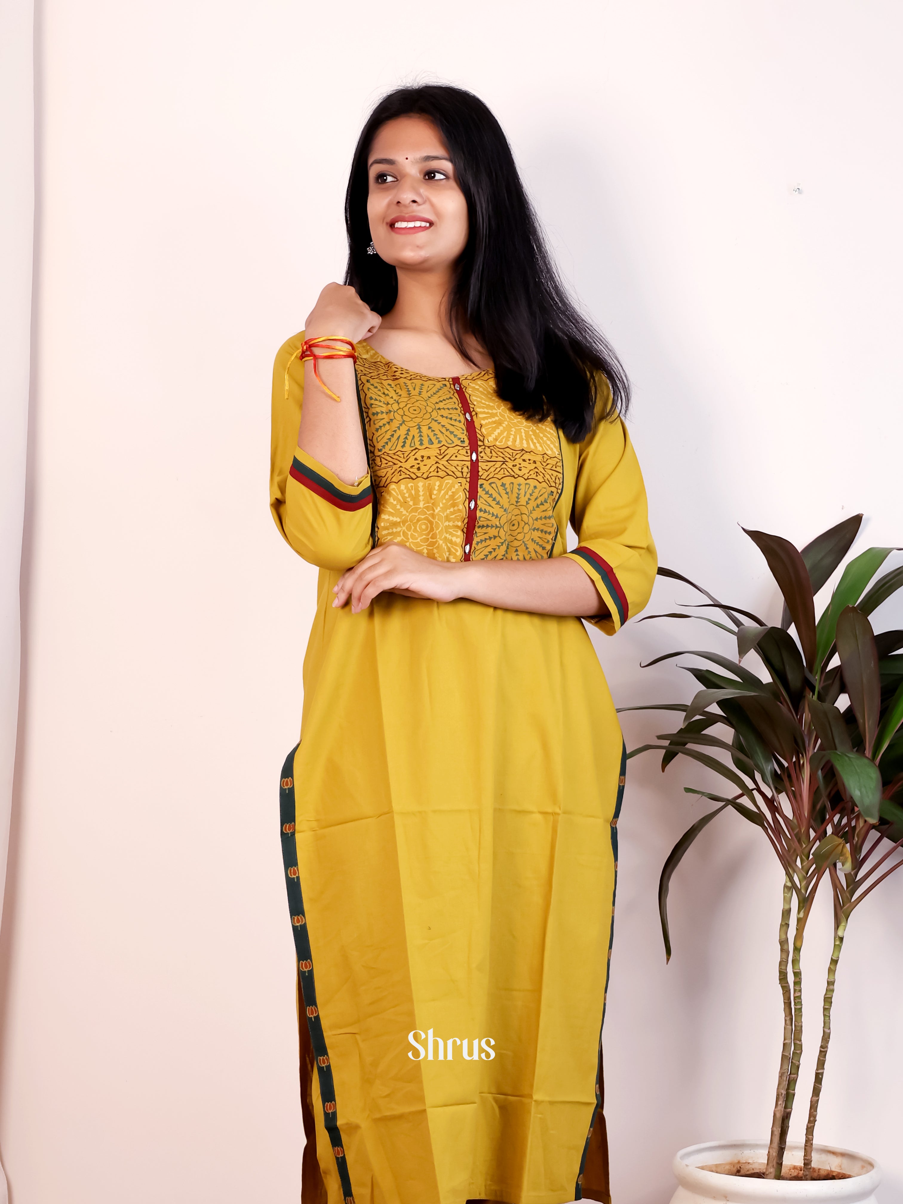 Mustard  -2pc  Readymade Suits