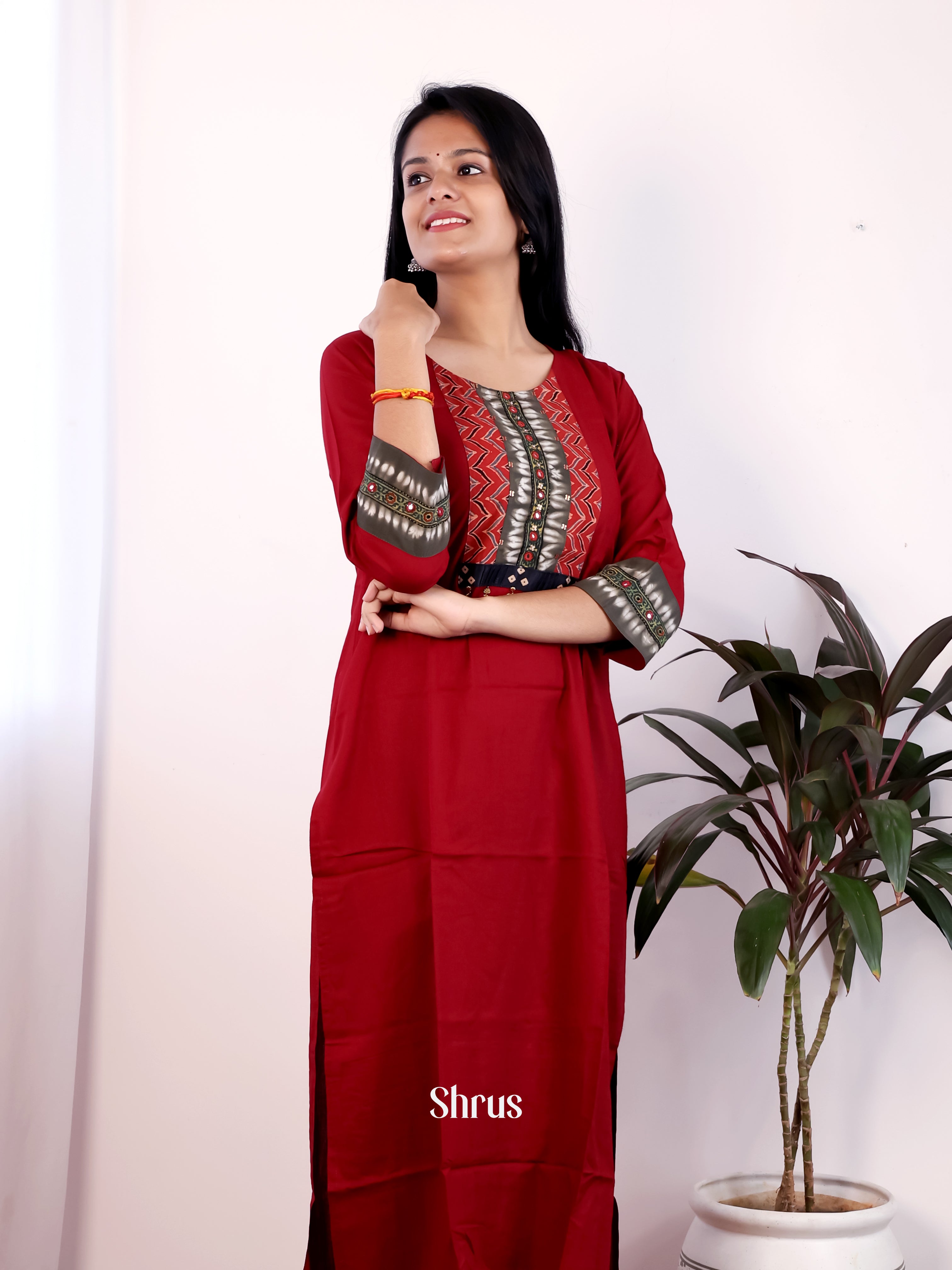 Maroon  - Readymade Kurti