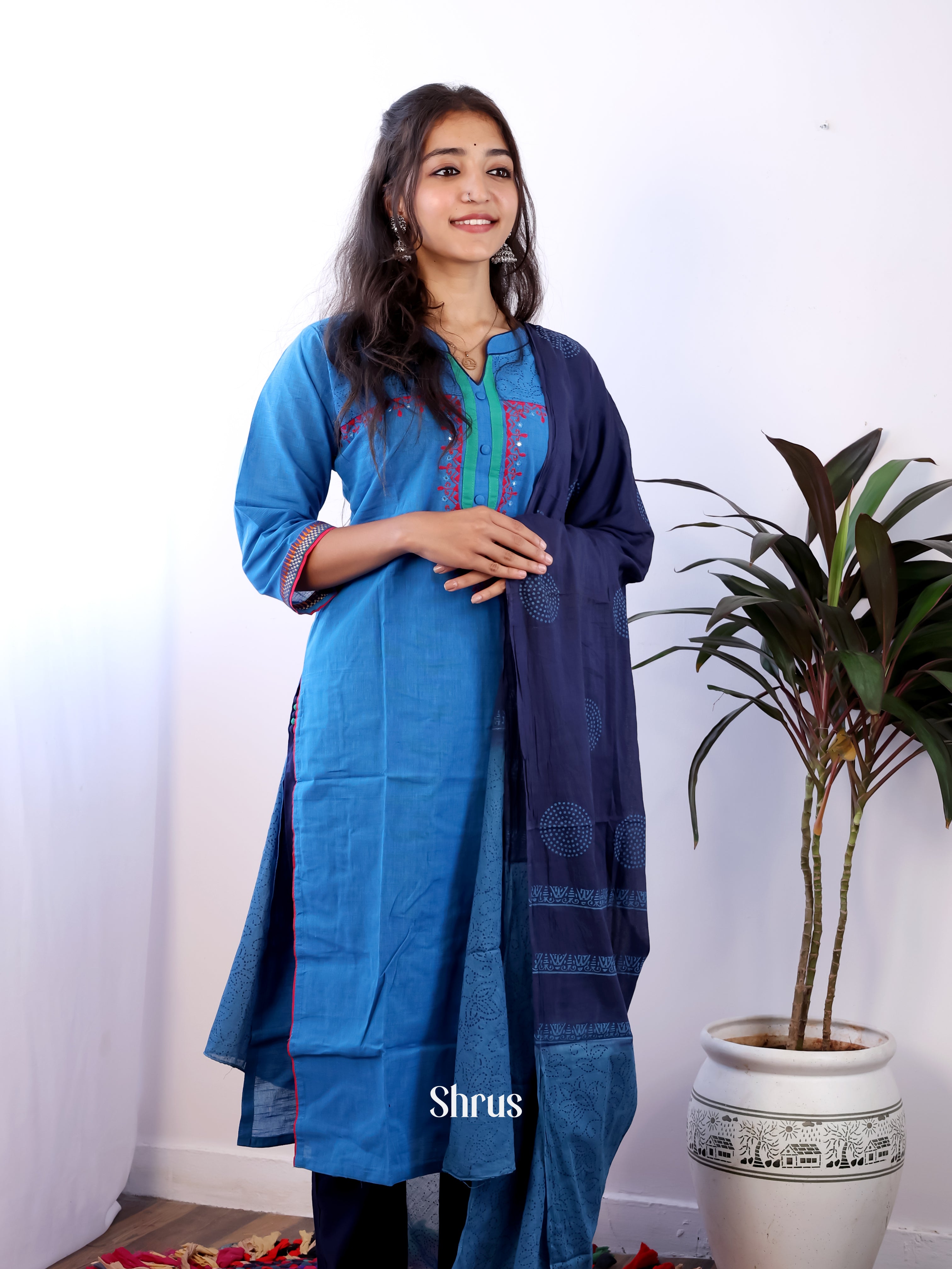 Blue - 3pc Readymade Suits