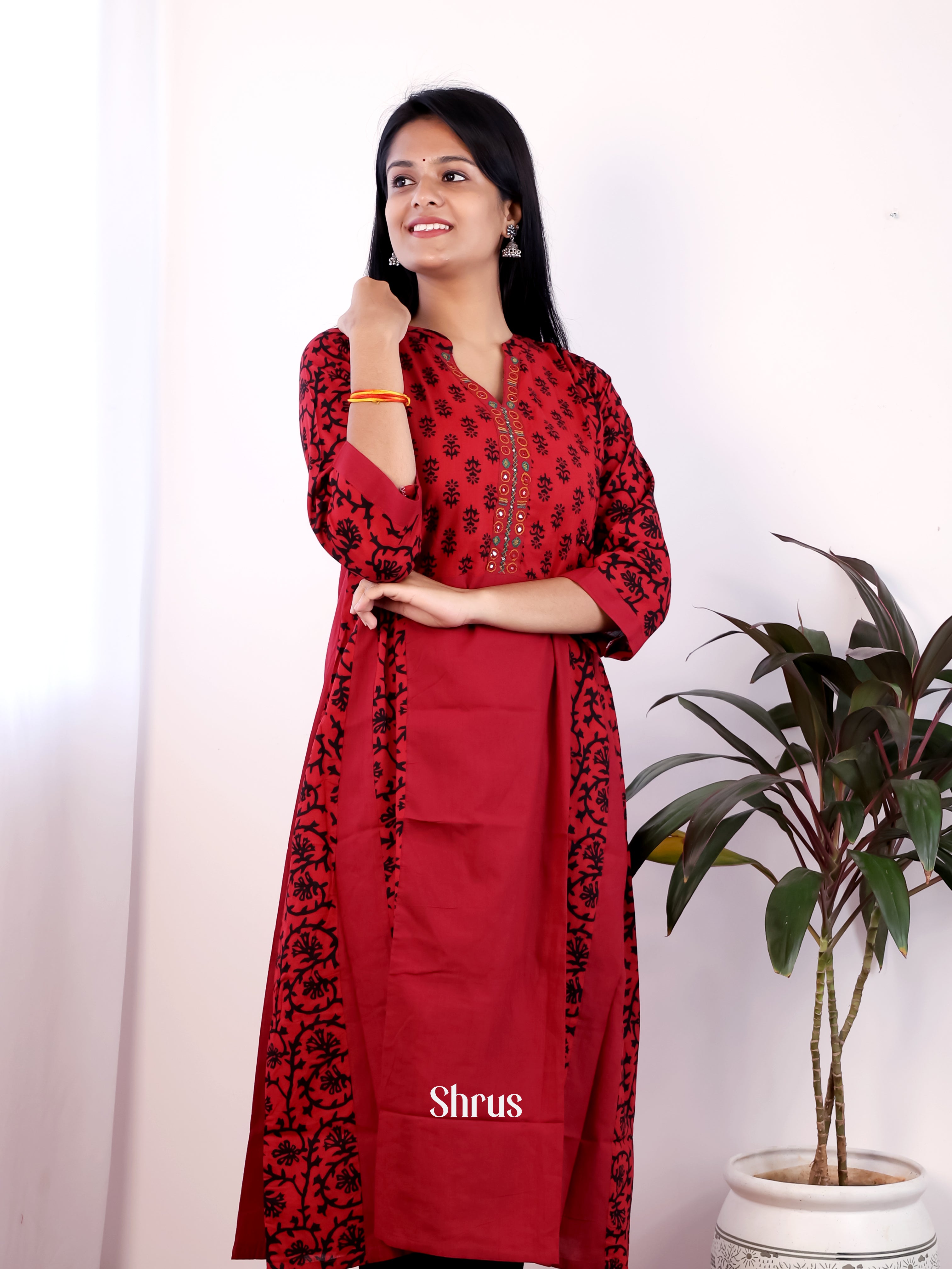 Red & Black - Readymade Kurti