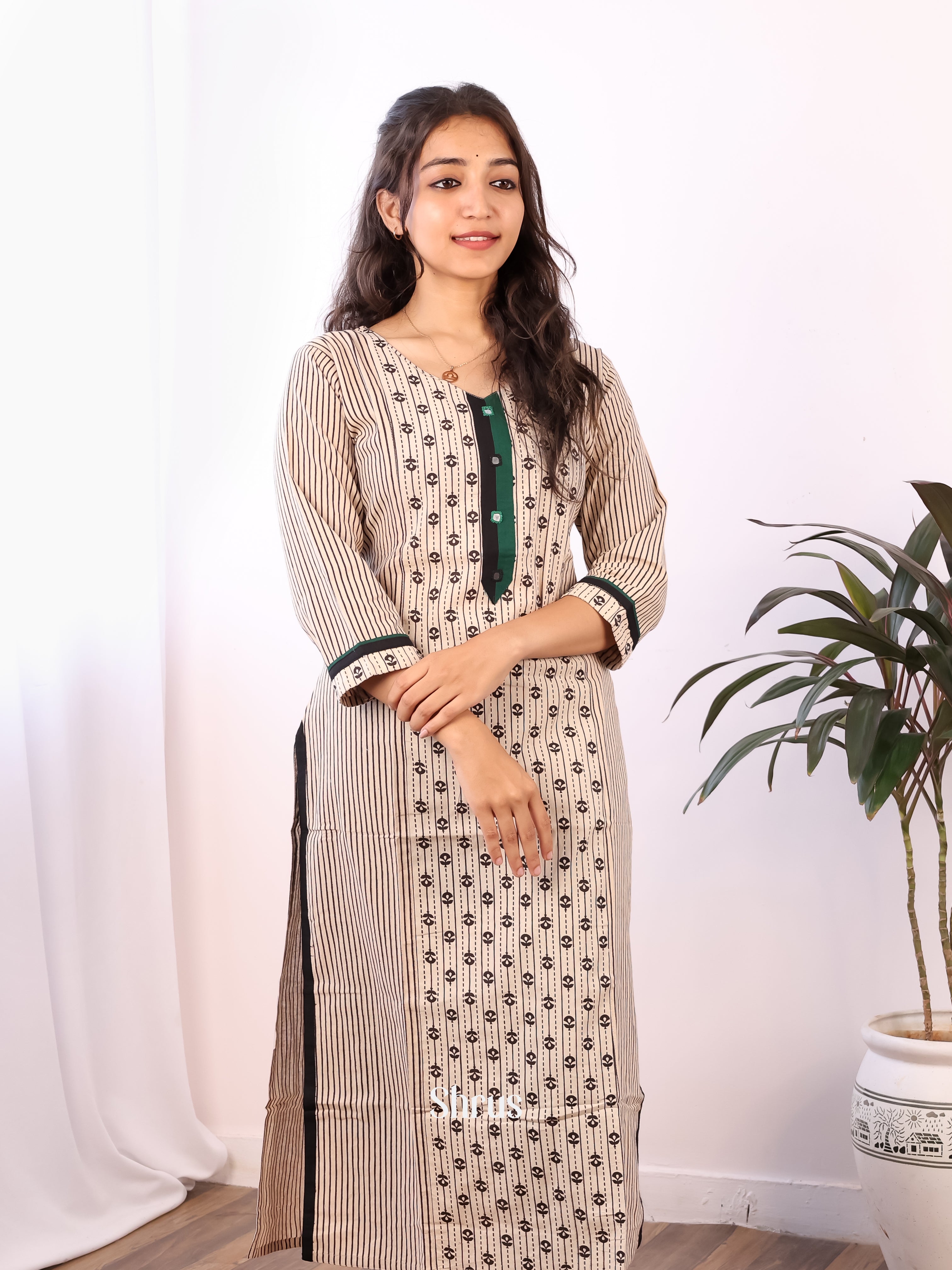 Cream - Readymade kurti