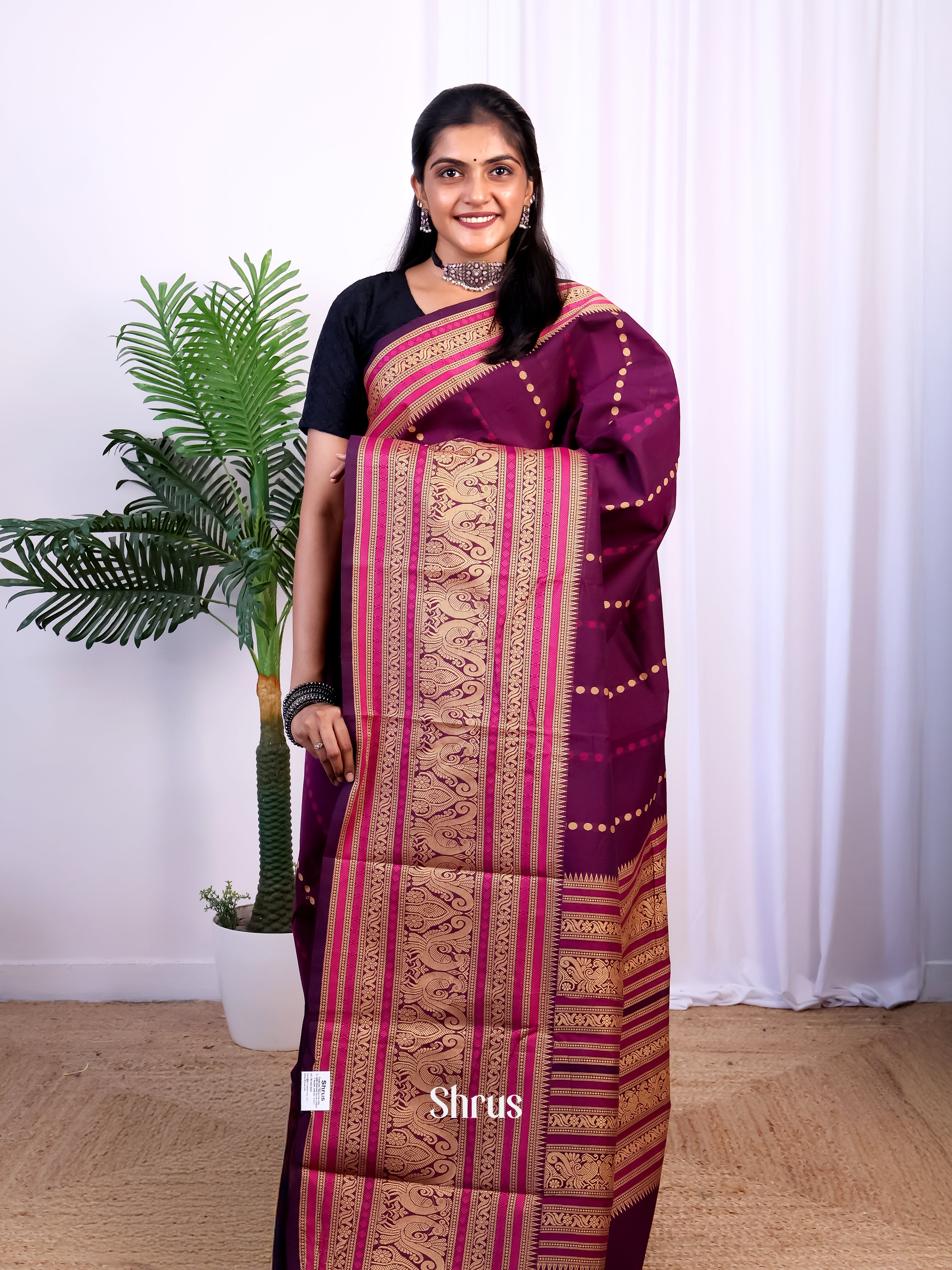 Purple & Pink - Chettinad Cotton Saree