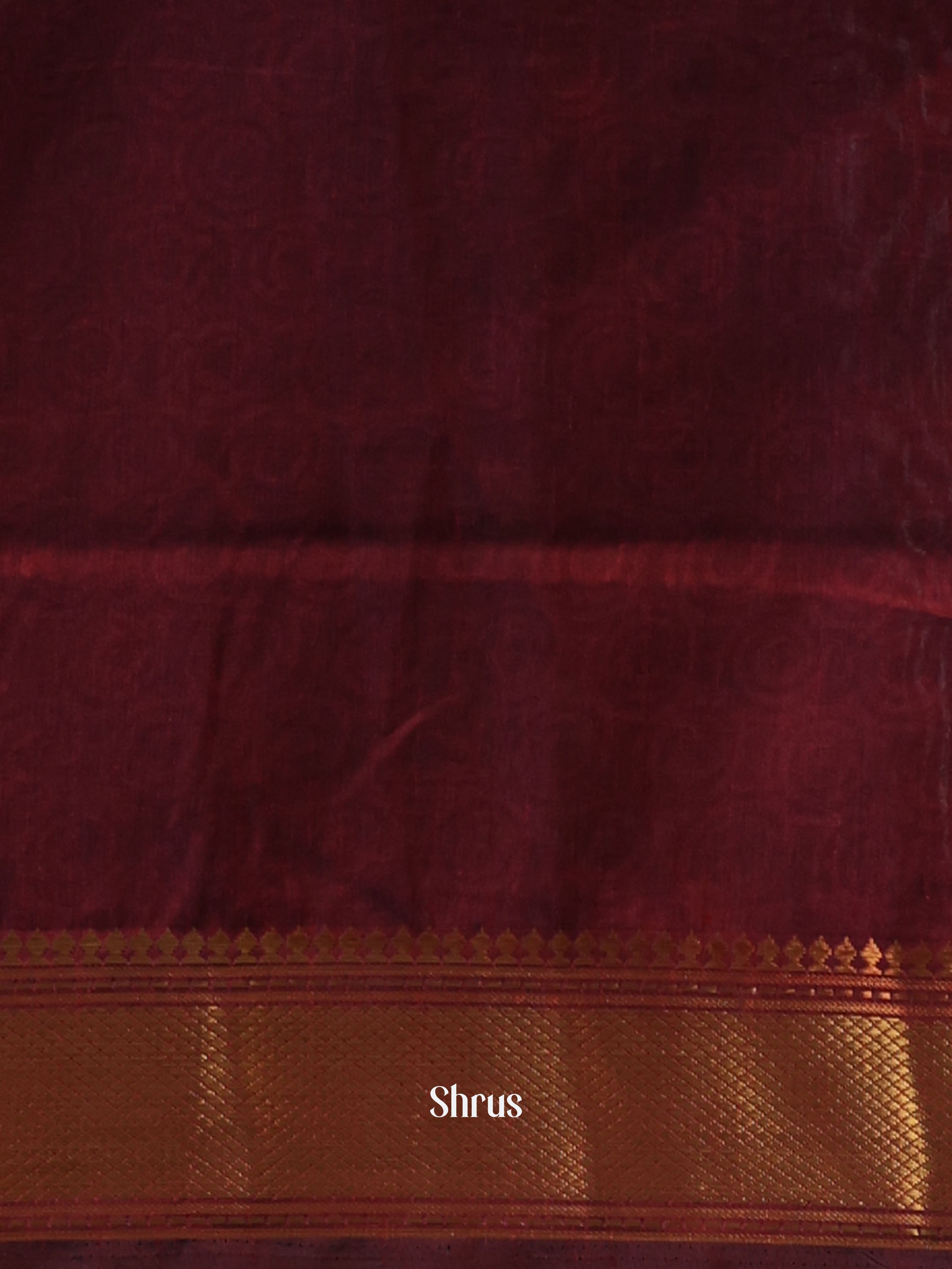 Black & Maroon - Semi patola saree