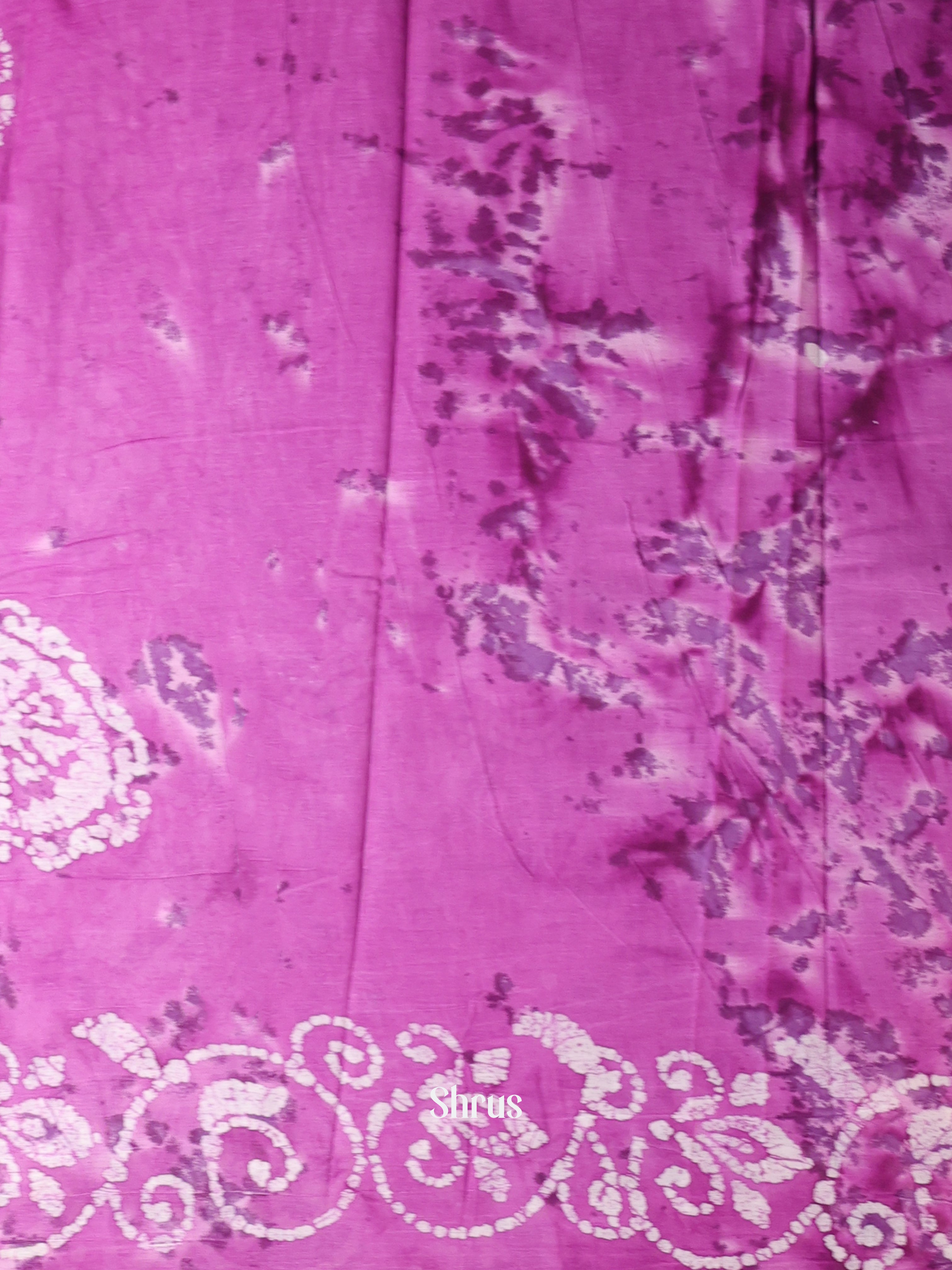 Purple - Cotton Saree