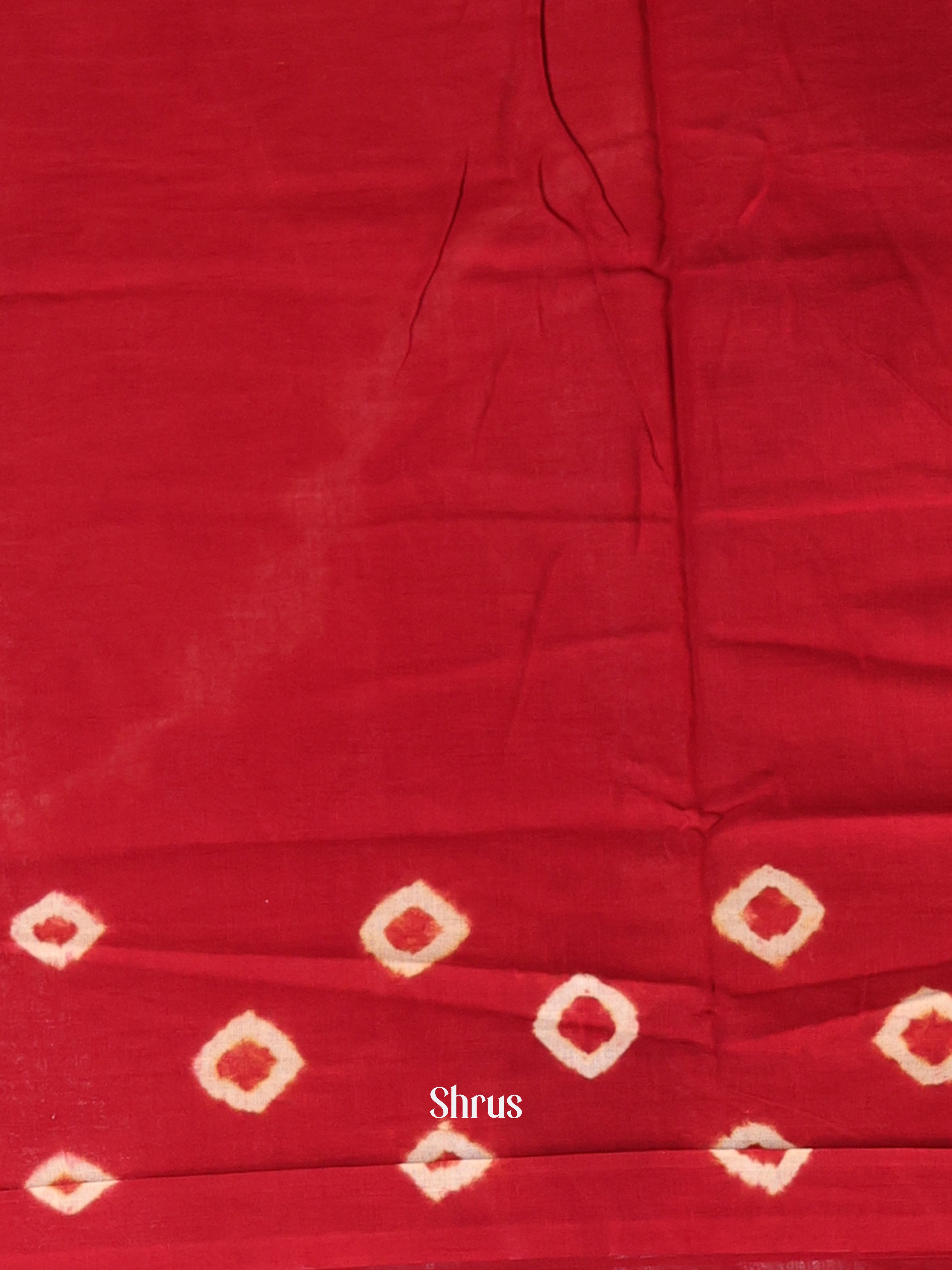 Brick & Red - Cotton Saree