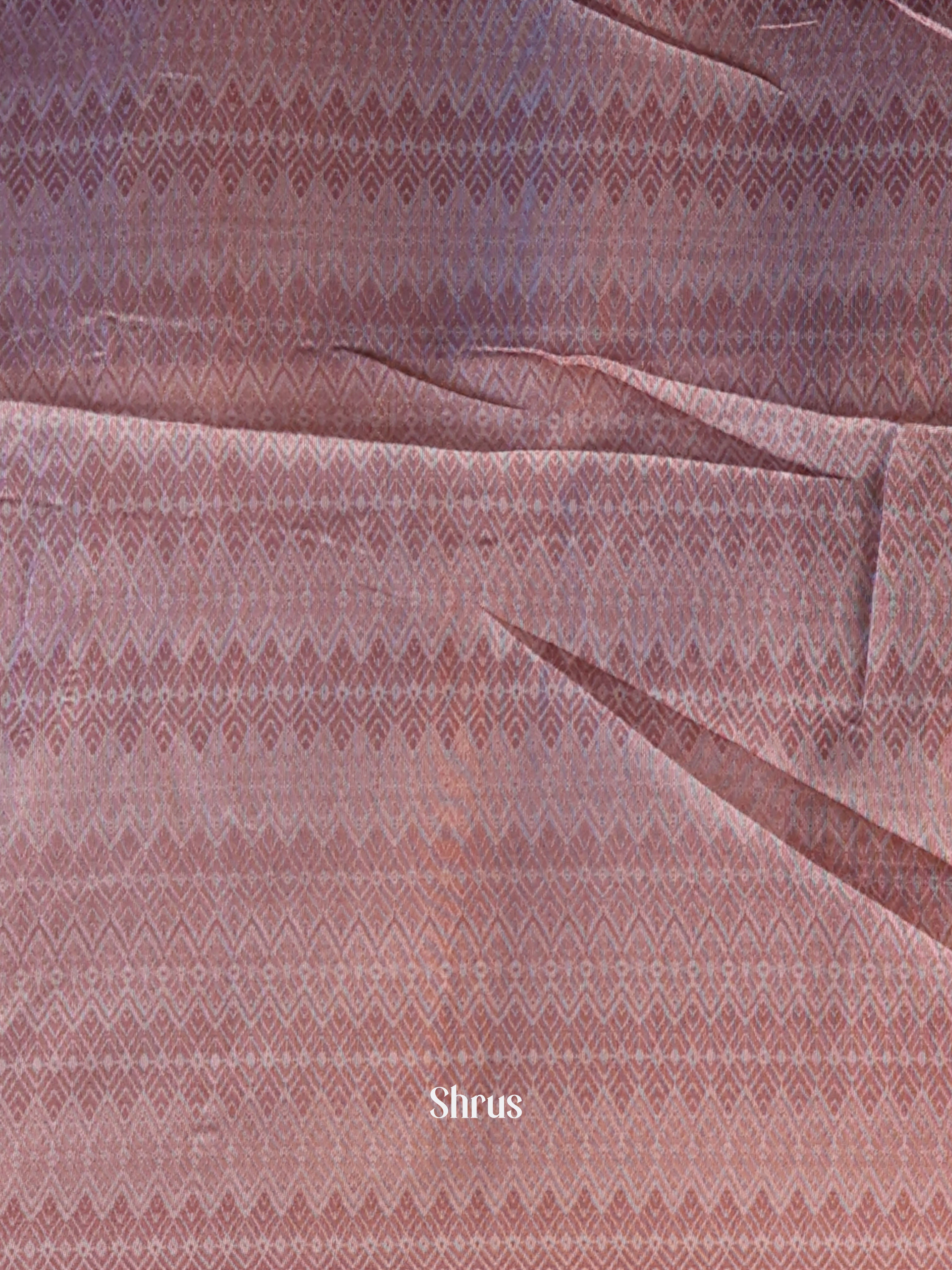 Purple & Brown- Semi Jute Saree