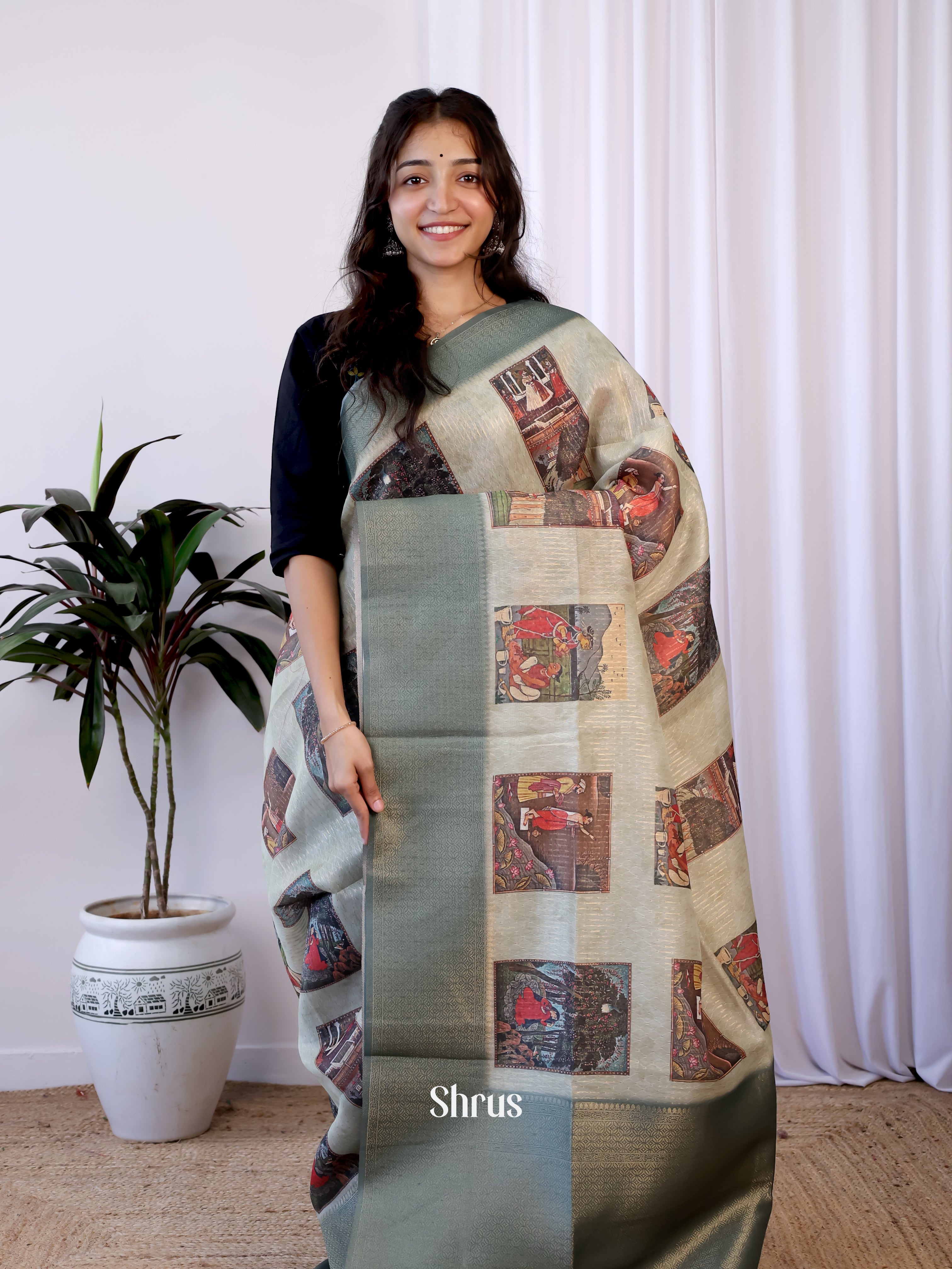 CIS29200 - Semi Jute Saree