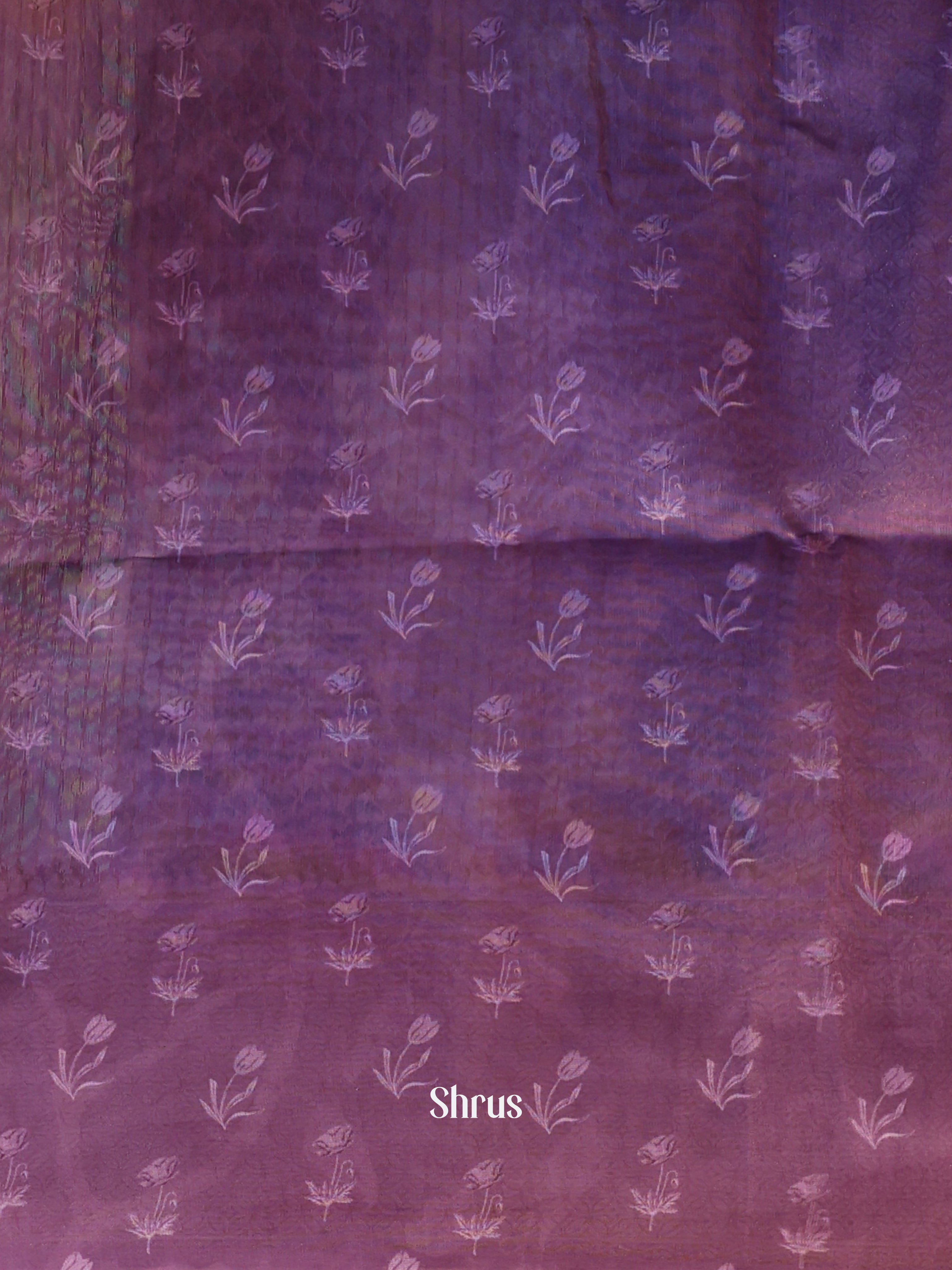 Purple - Semi Jute Saree