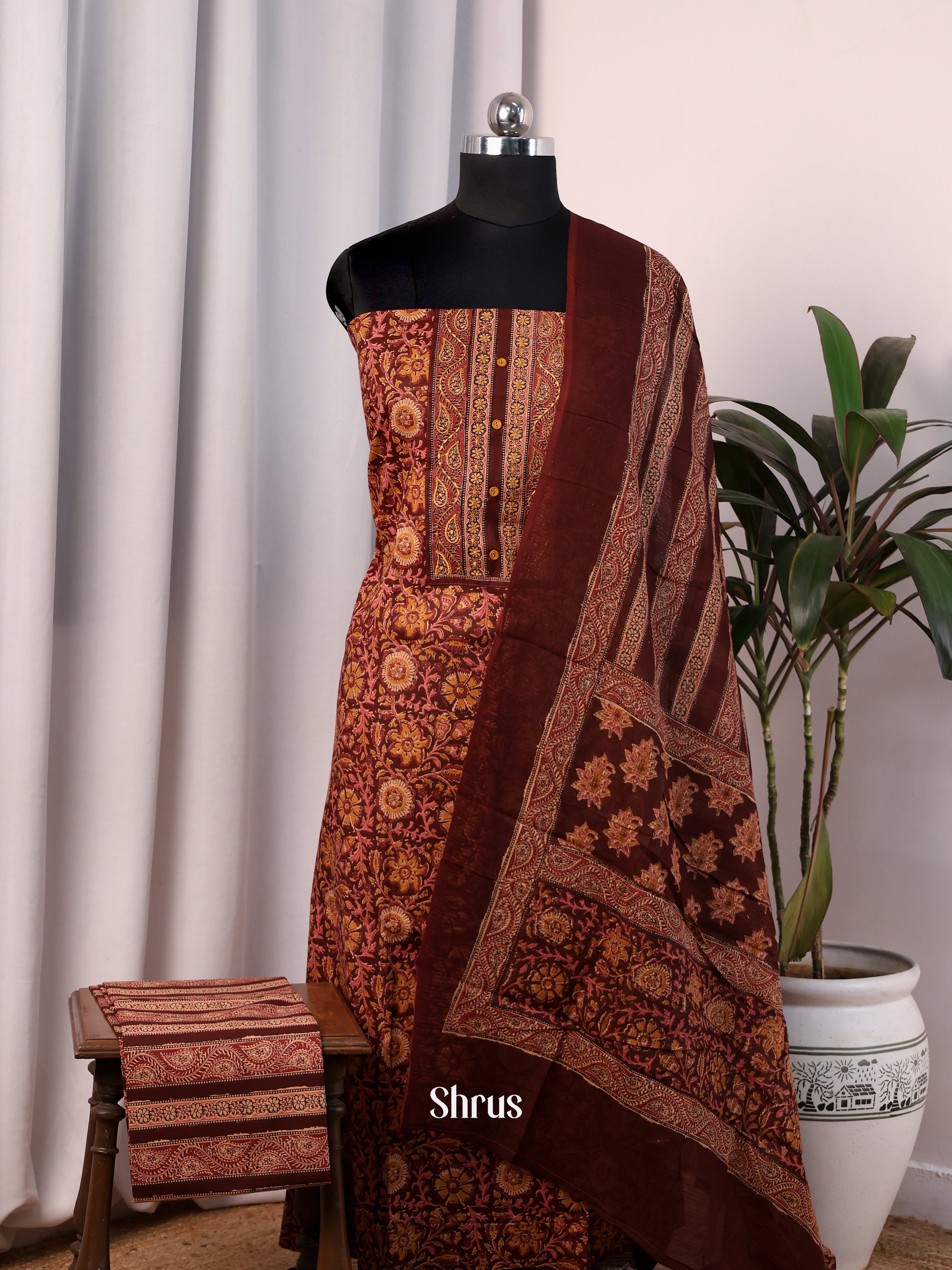 Brown - Cotton salwar