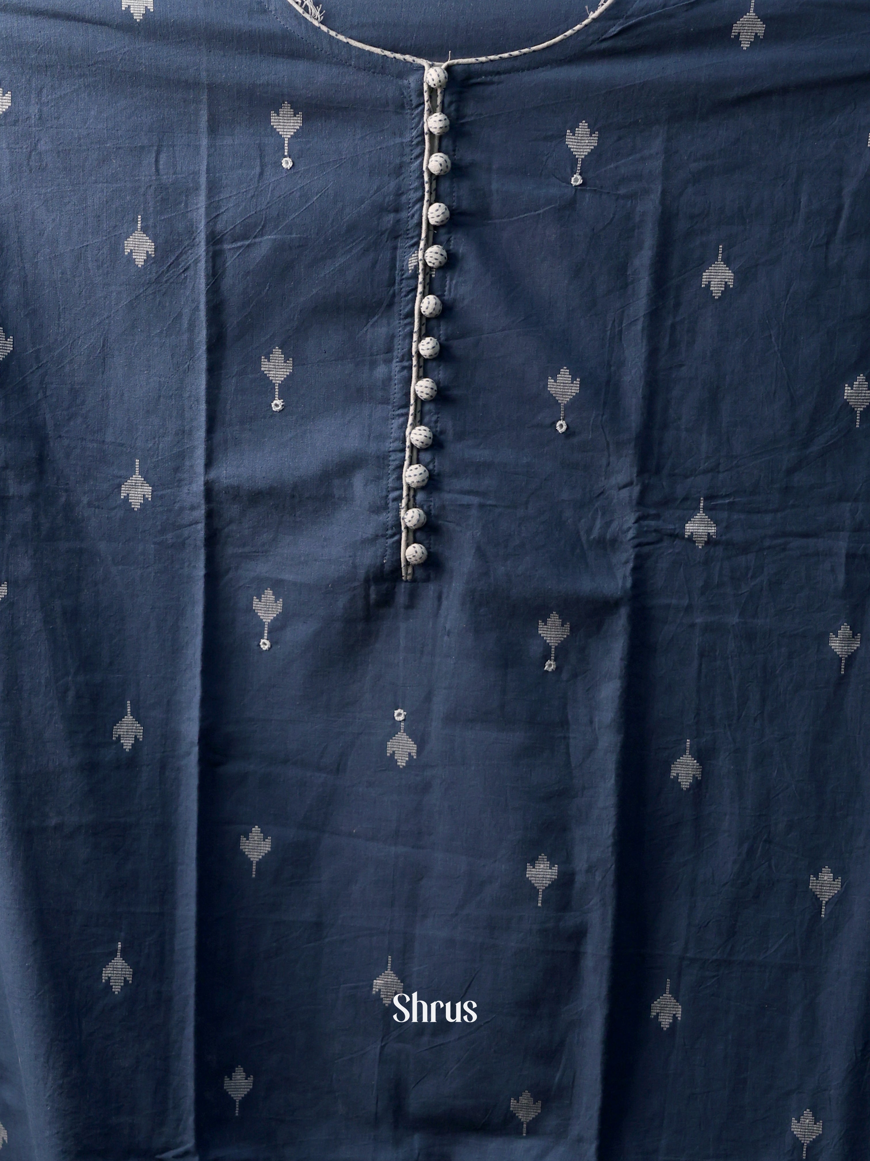 Blue & Grey- Cotton salwar