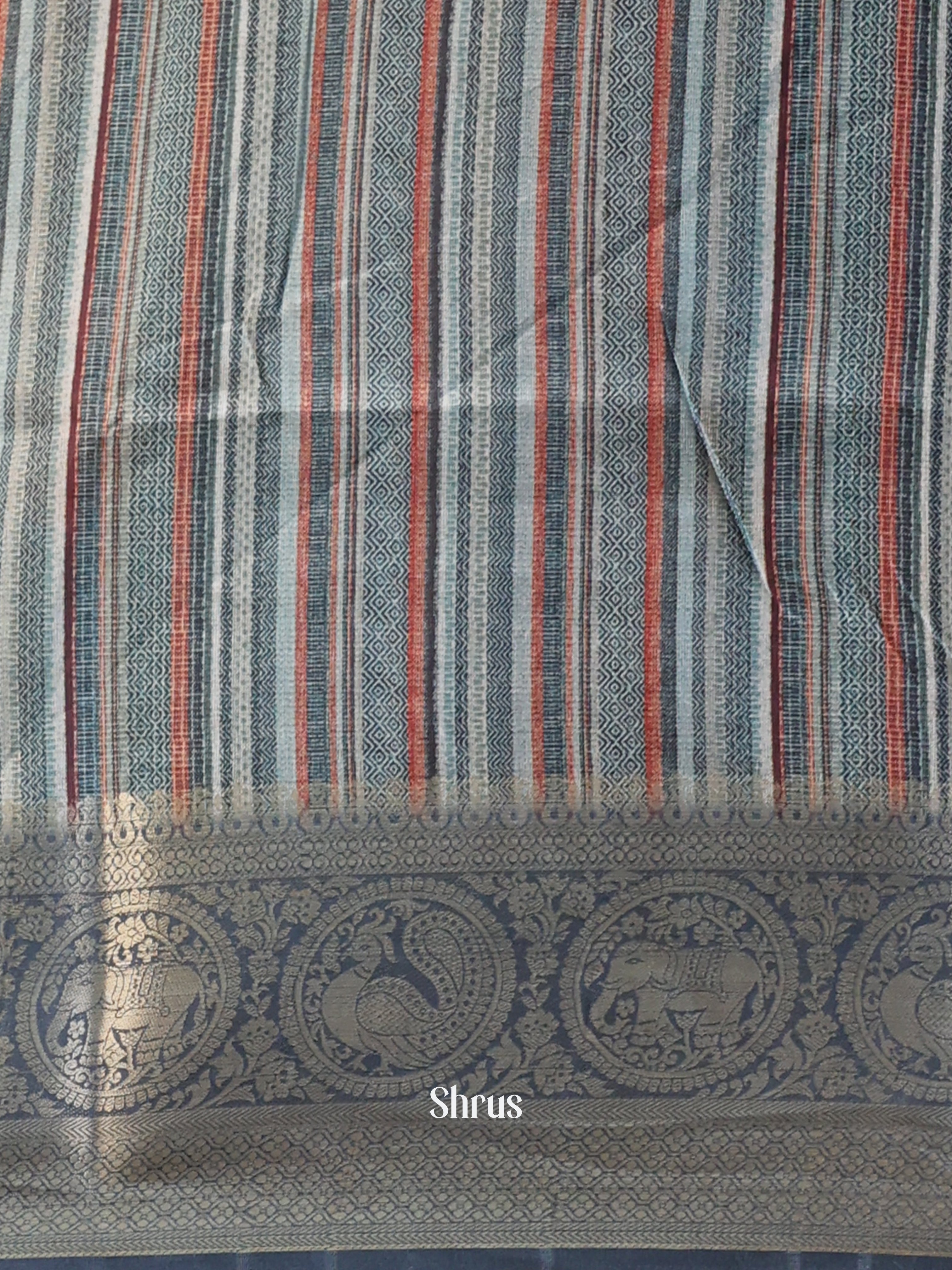 Blue- Semi Dola silk Saree