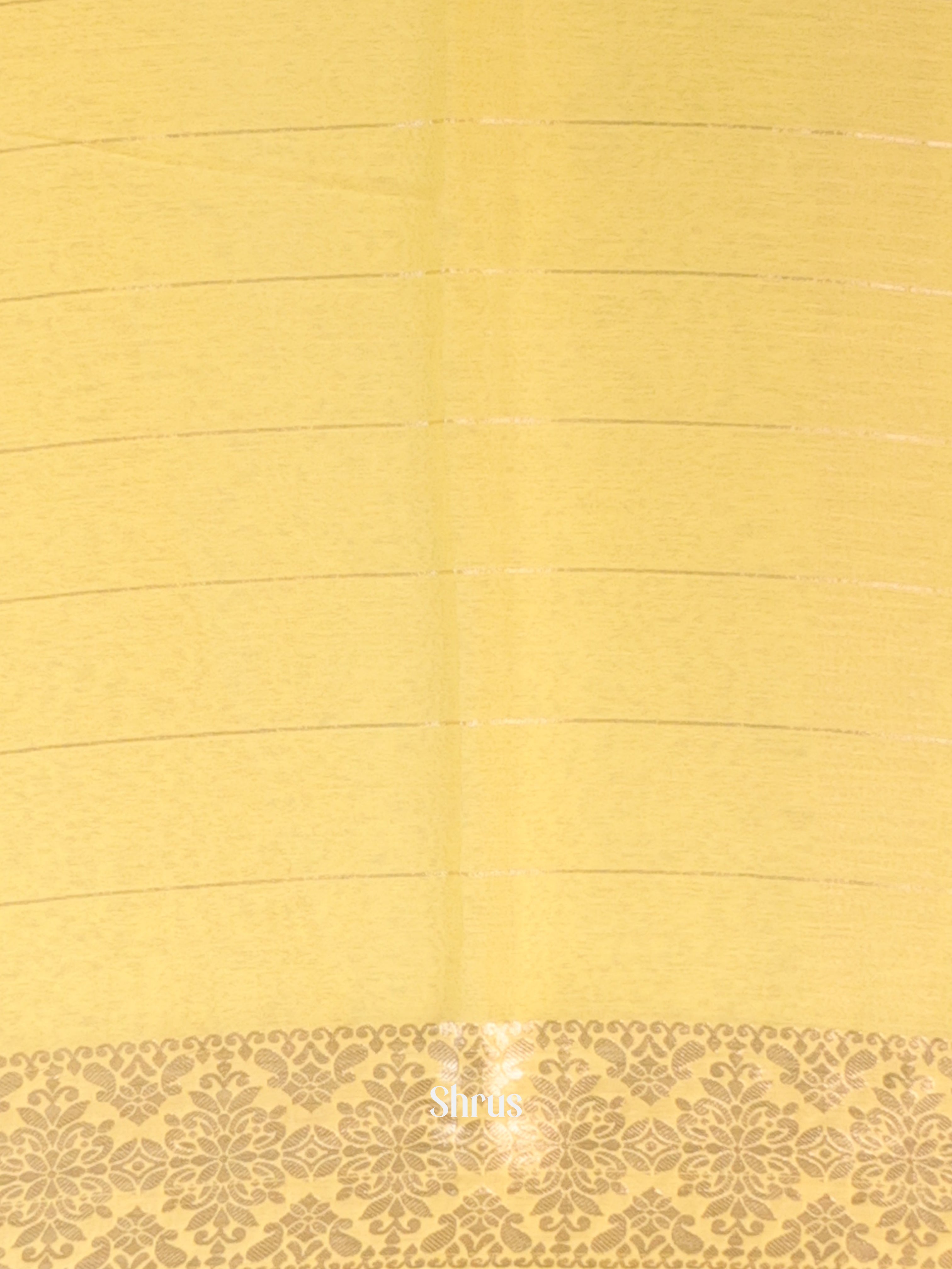 Yellow- Semi Mysoresilk Saree