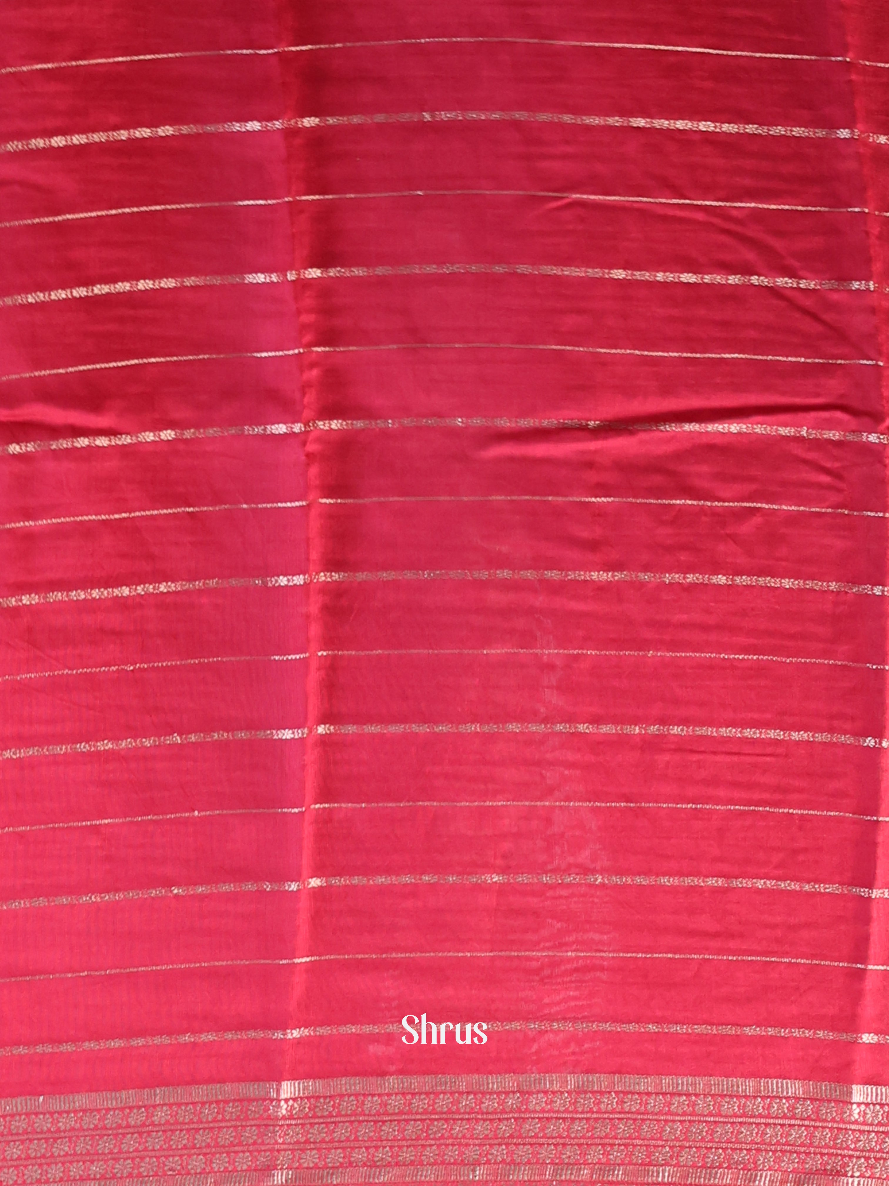 Pink- Semi Mysoresilk Saree