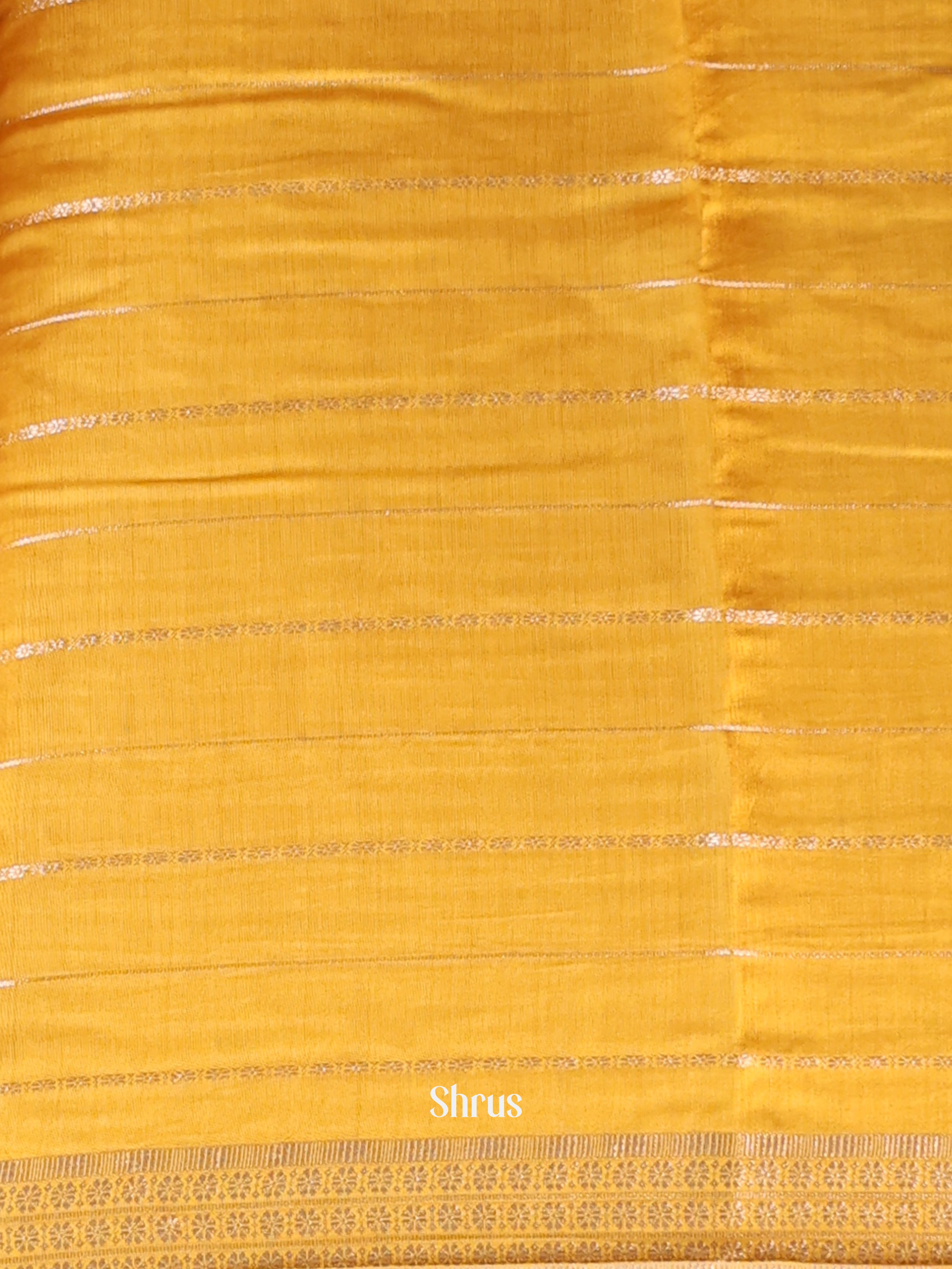 Yellow- Semi Mysoresilk Saree