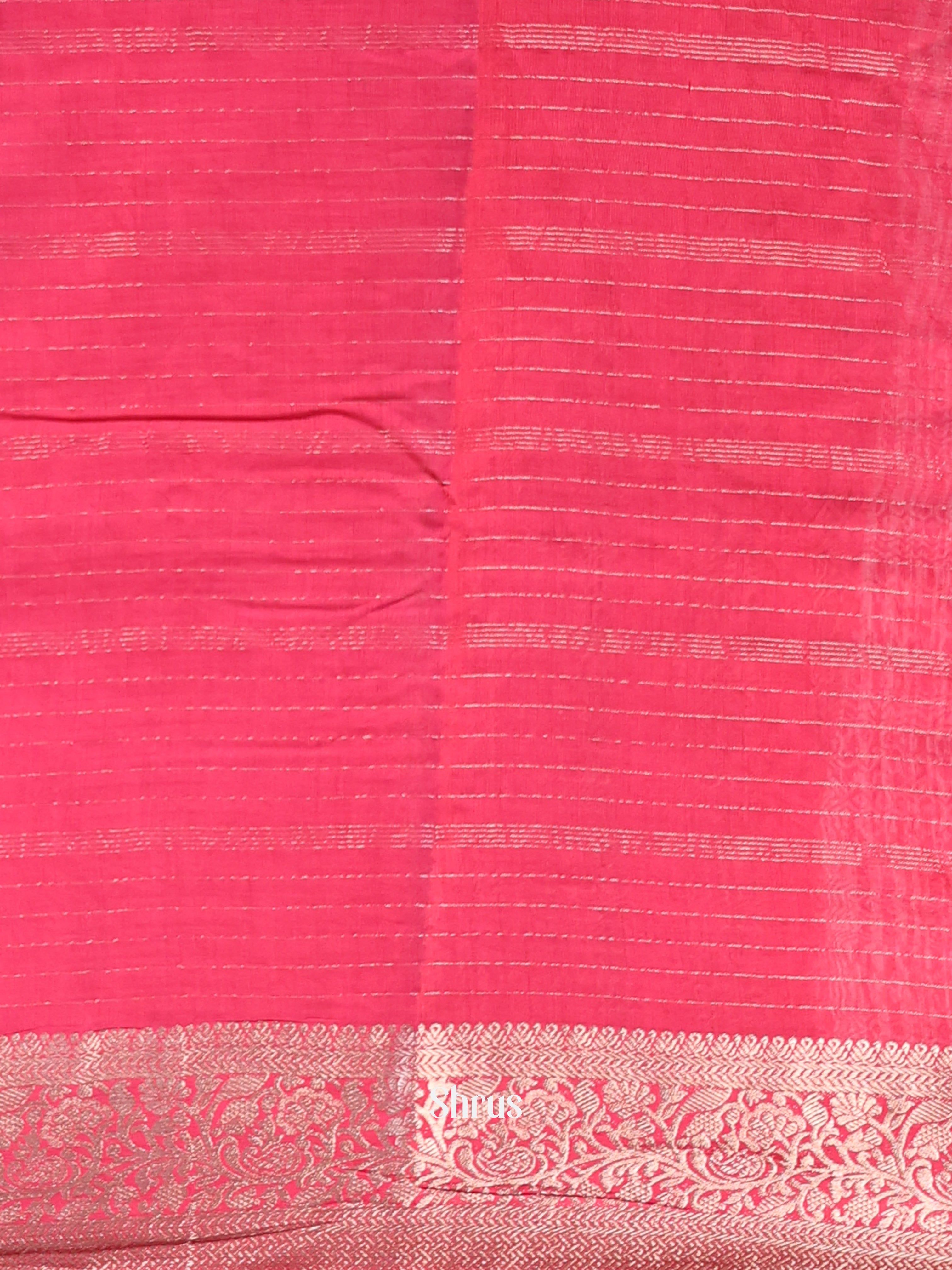 Pink - Semi Mysoresilk Saree