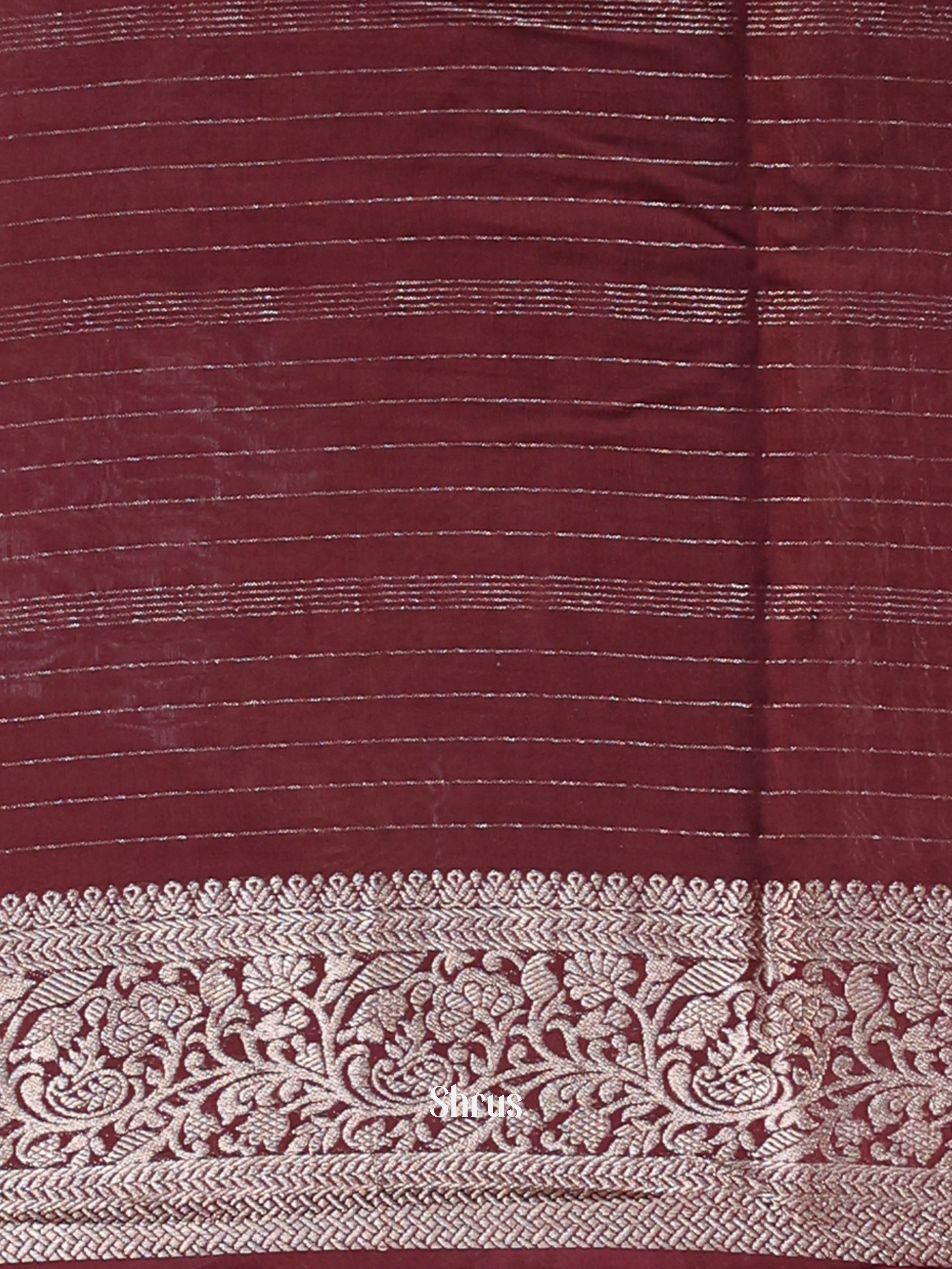 Brown - Semi Mysoresilk Saree