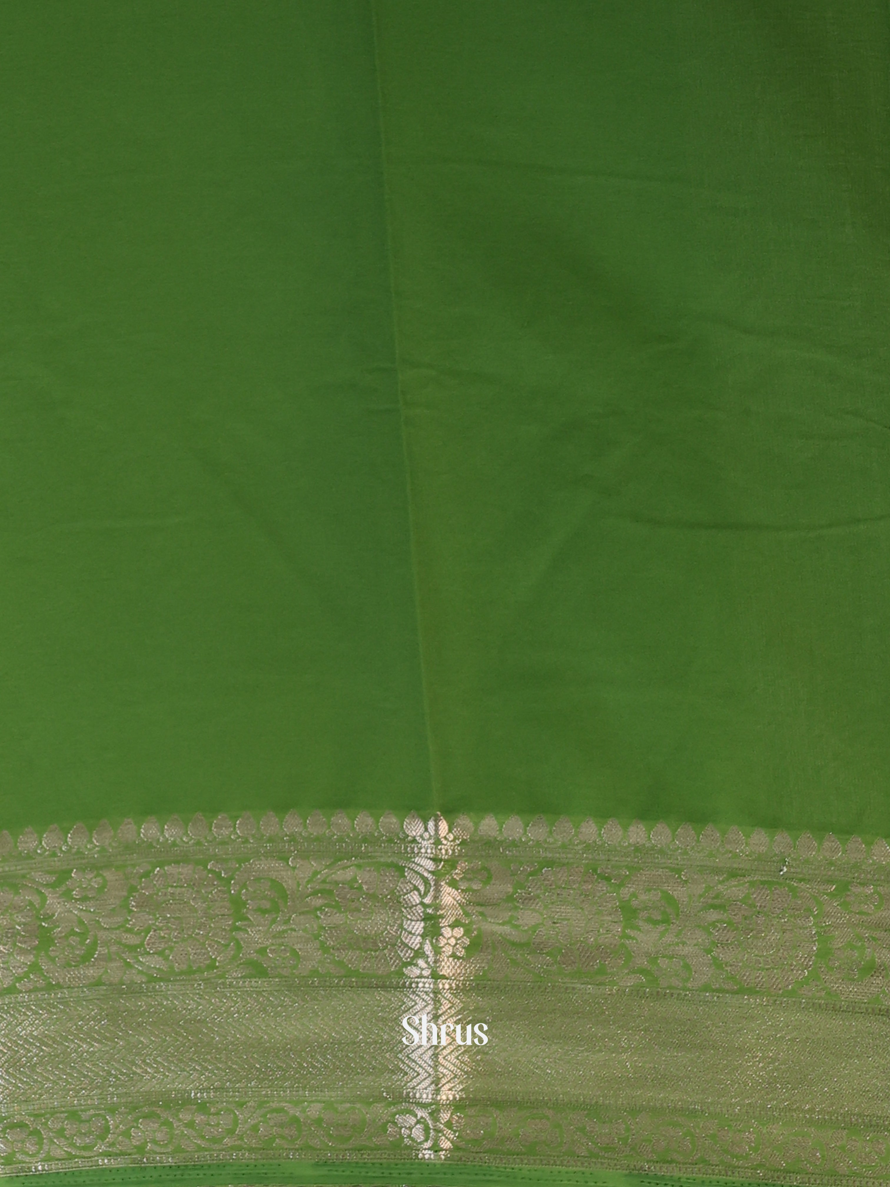 Green - Semi Mysoresilk Saree