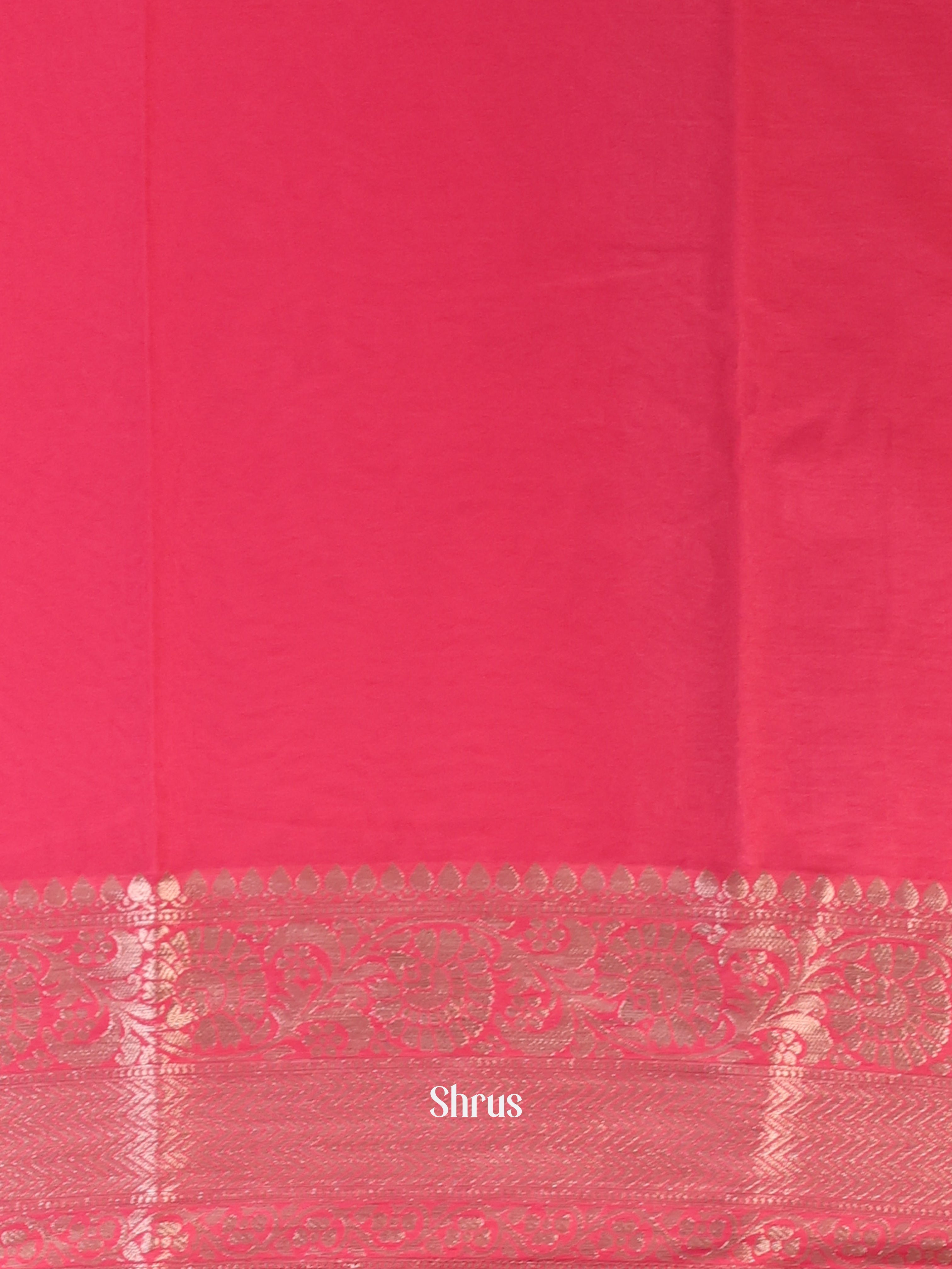 Pink- Semi Mysoresilk Saree