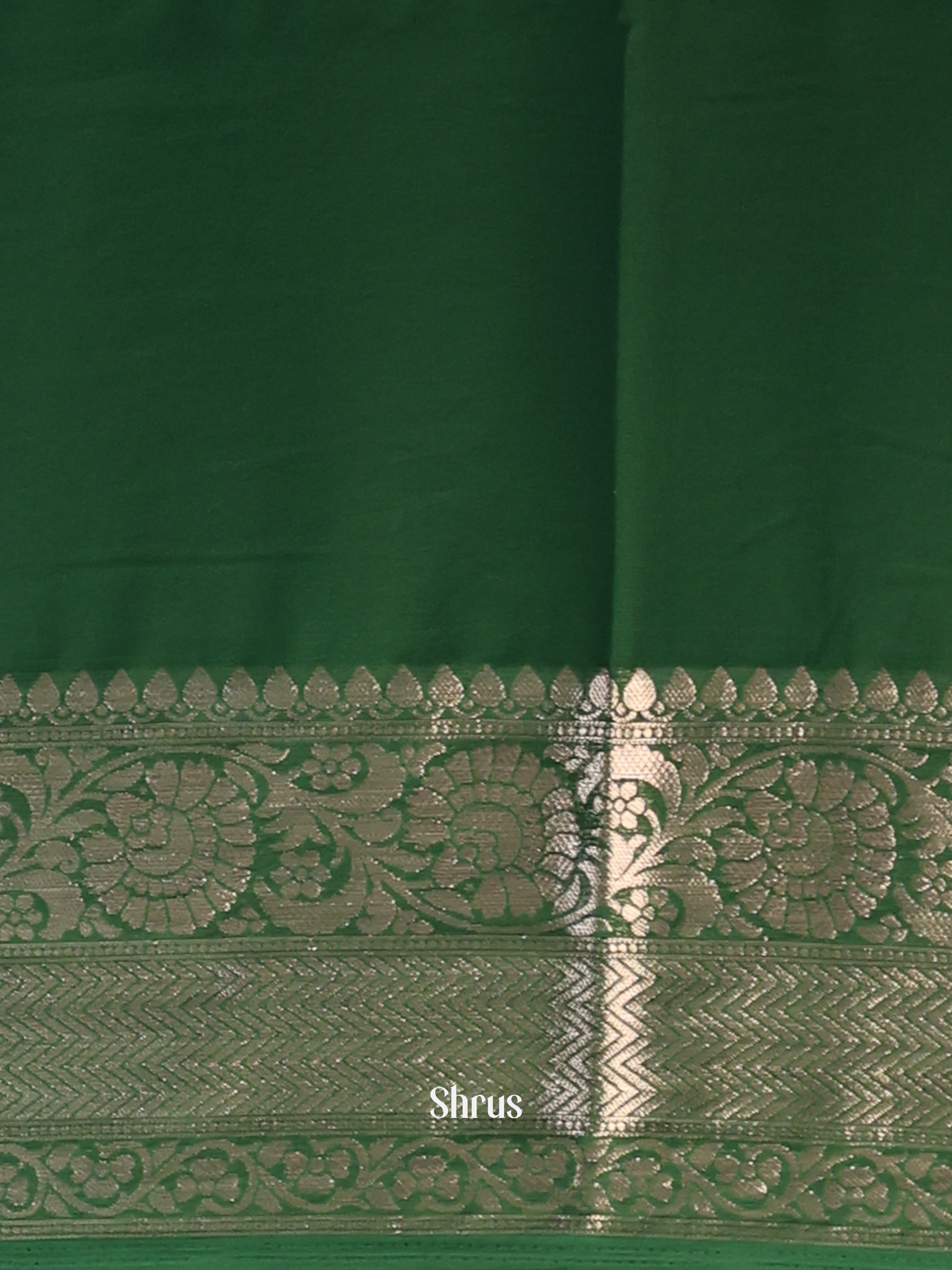 Green - Semi Mysoresilk Saree