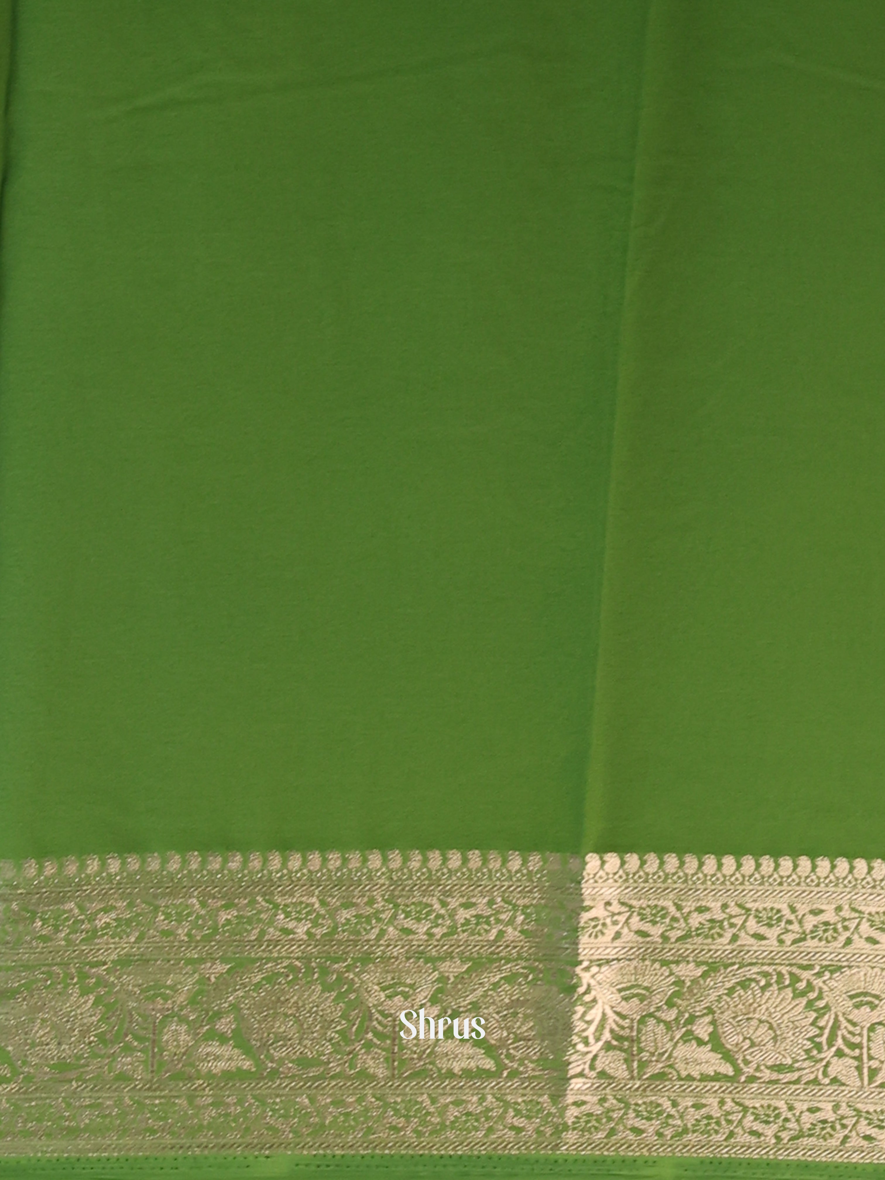 Green - Semi Mysoresilk Saree