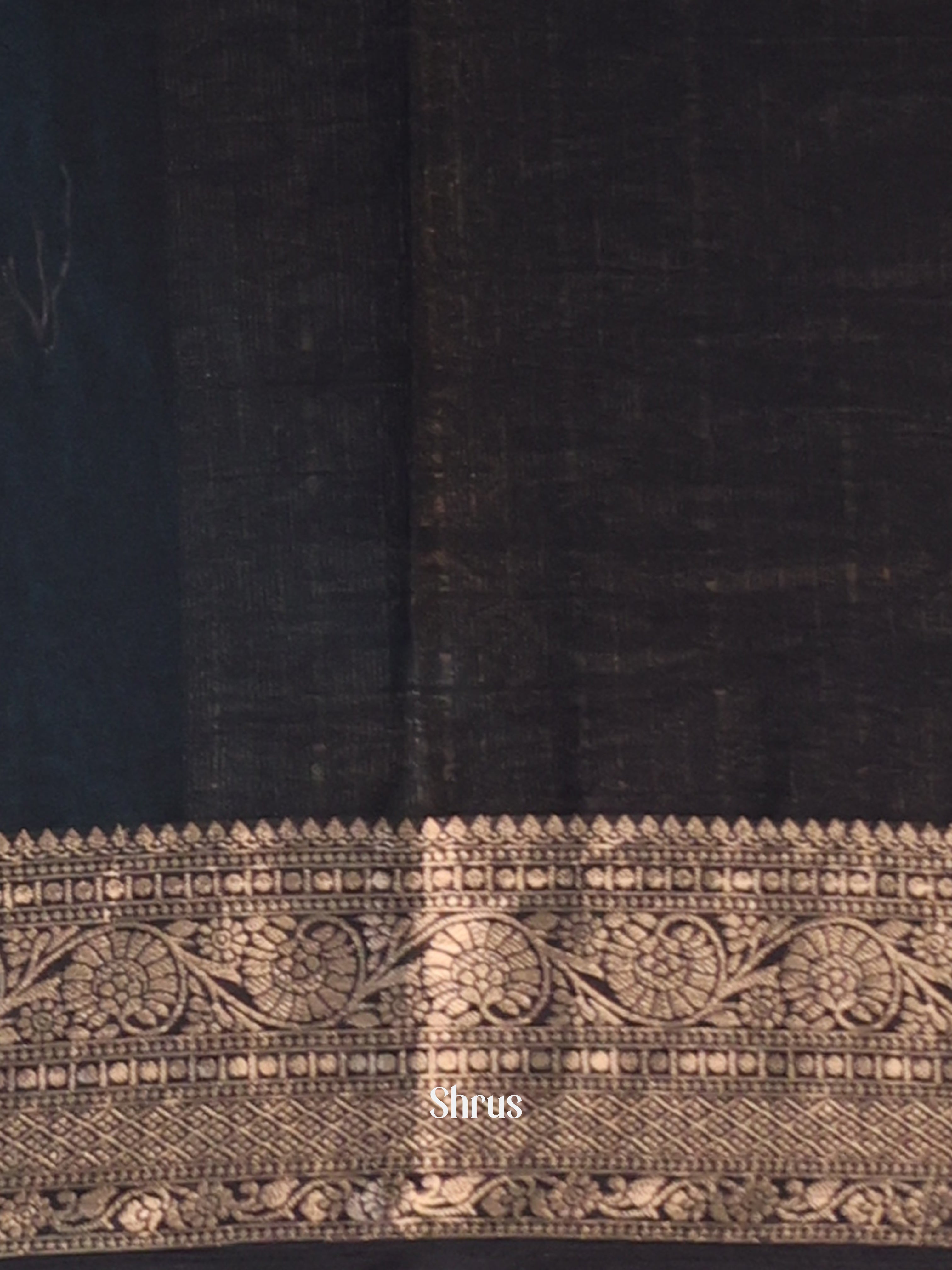 Black - Semi Mysoresilk Saree