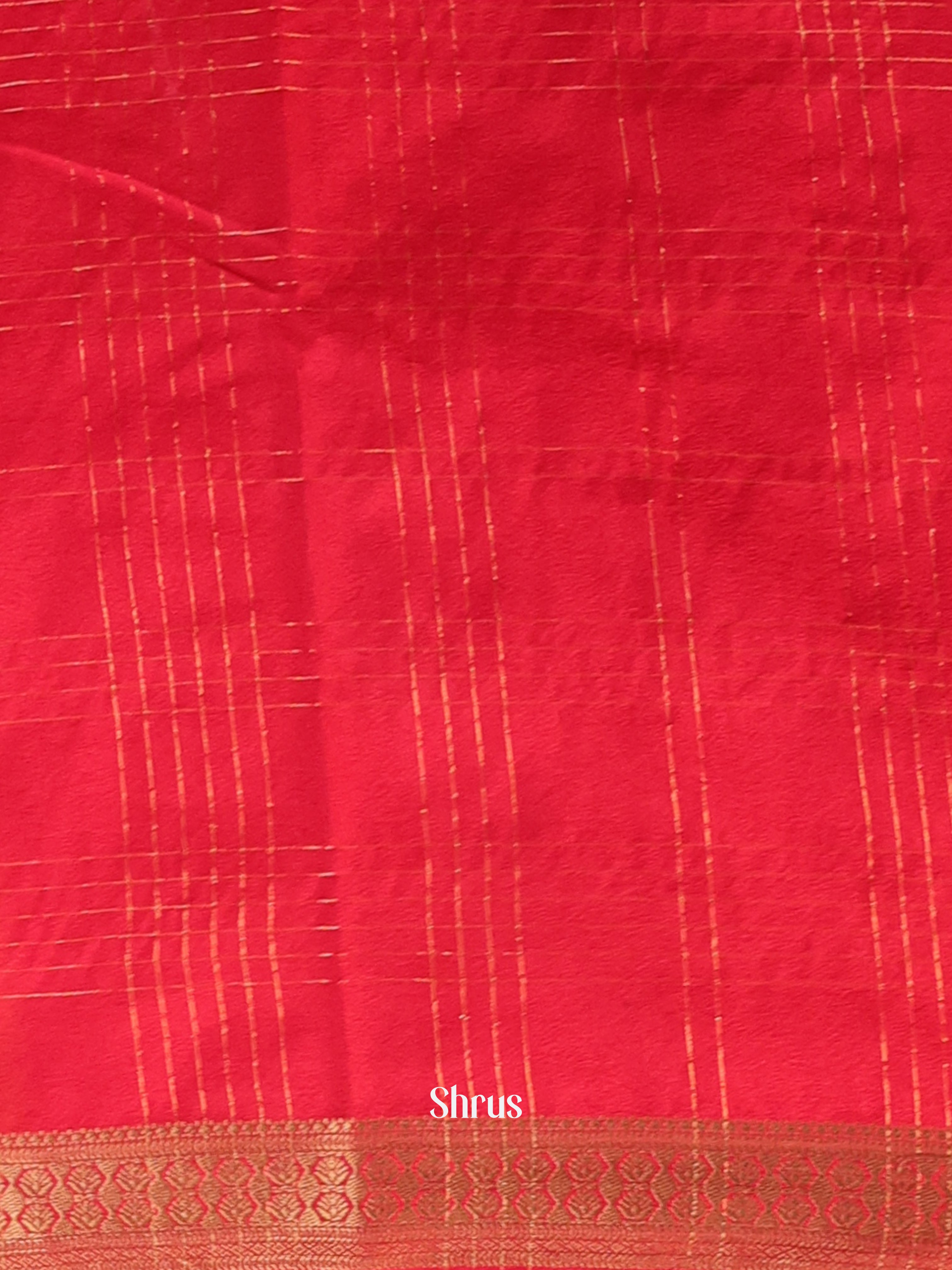 Yellow & Red - Semi Mysoresilk Saree