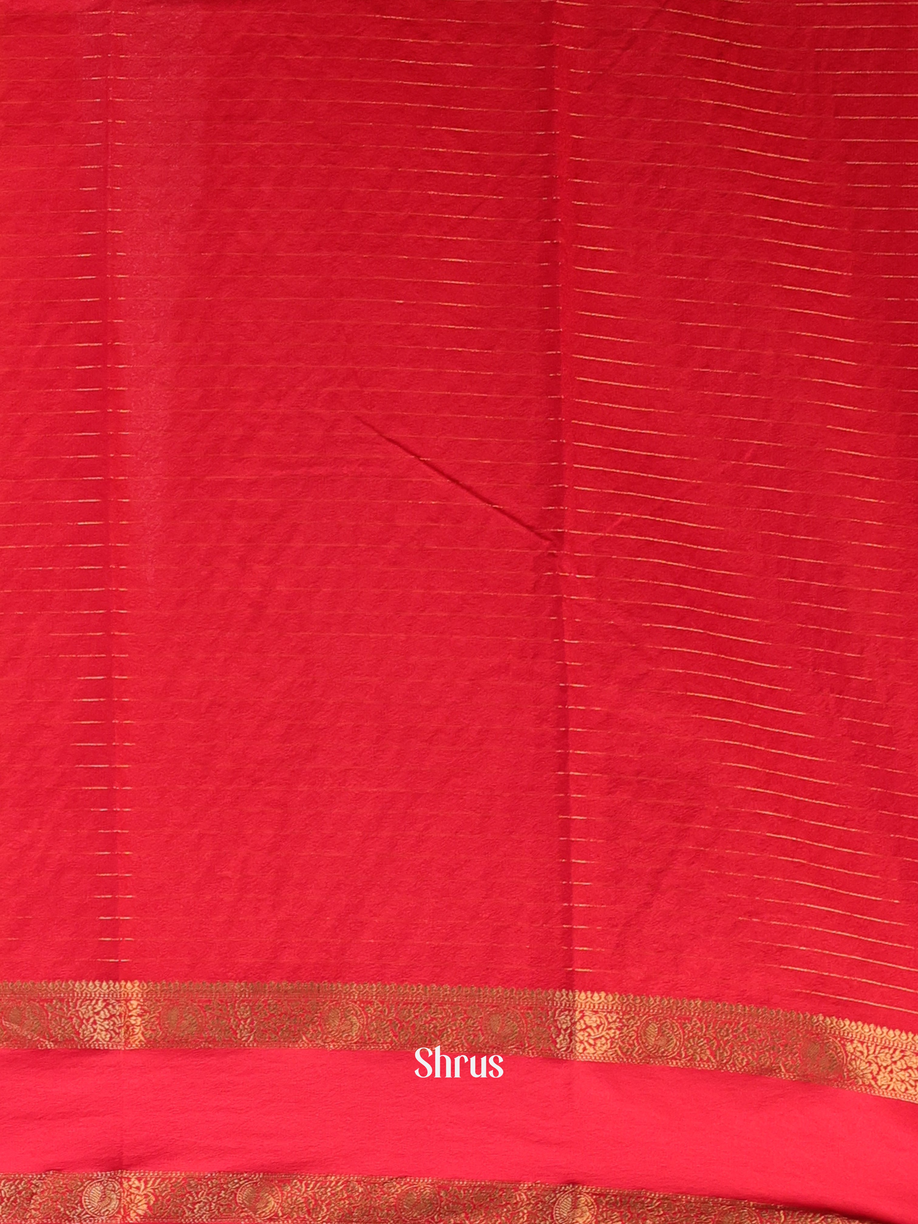 Yellow & Red - Semi Mysoresilk Saree